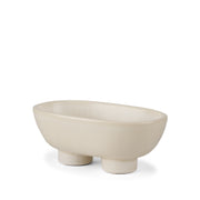 Tyren Cream Glazed Decorative Oblong Ceramic Bowl - Central Designs