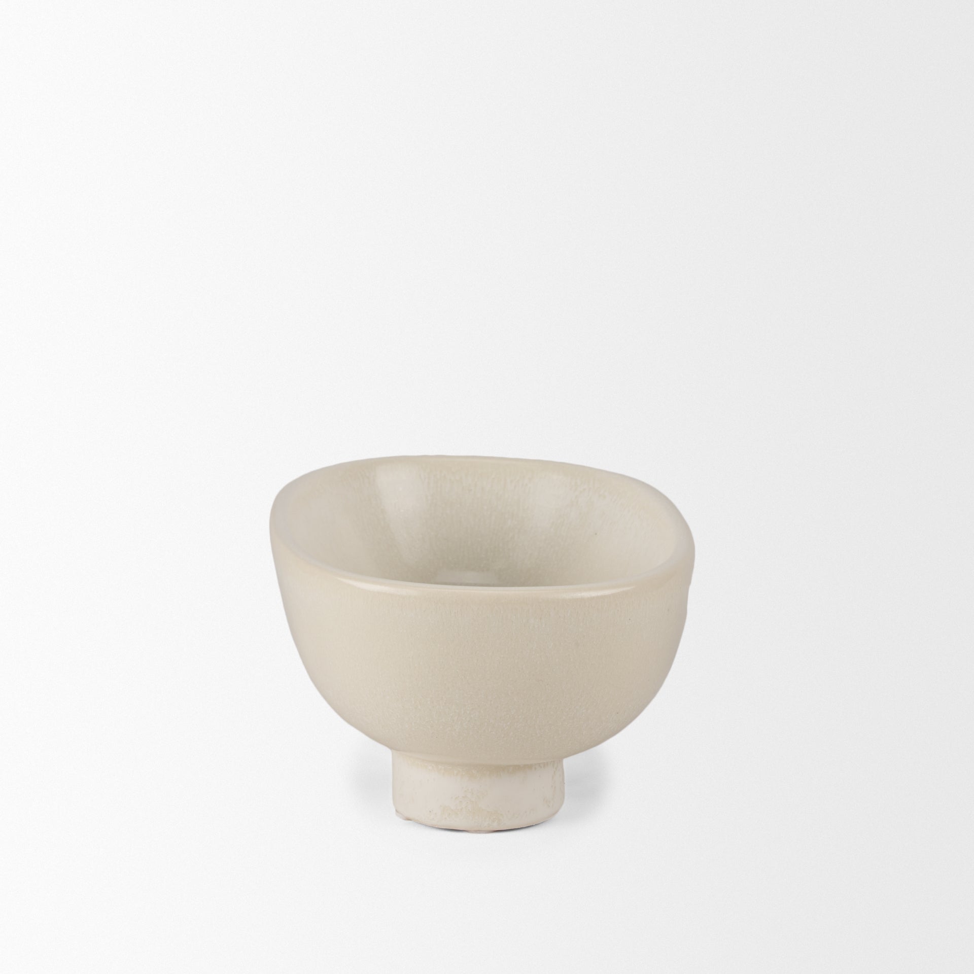 Tyren Cream Glazed Decorative Oblong Ceramic Bowl - Central Designs