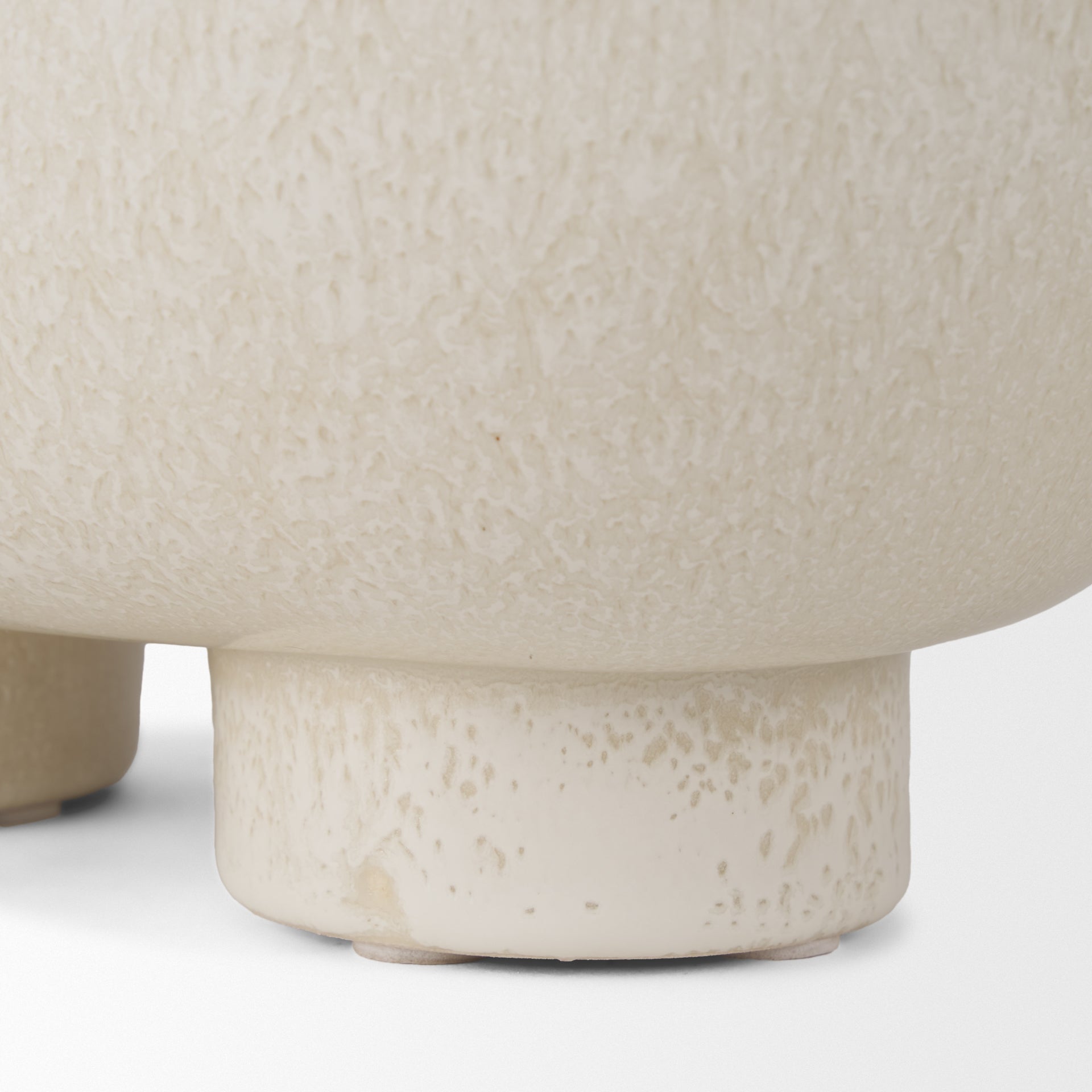 Tyren Cream Glazed Decorative Oblong Ceramic Bowl - Central Designs