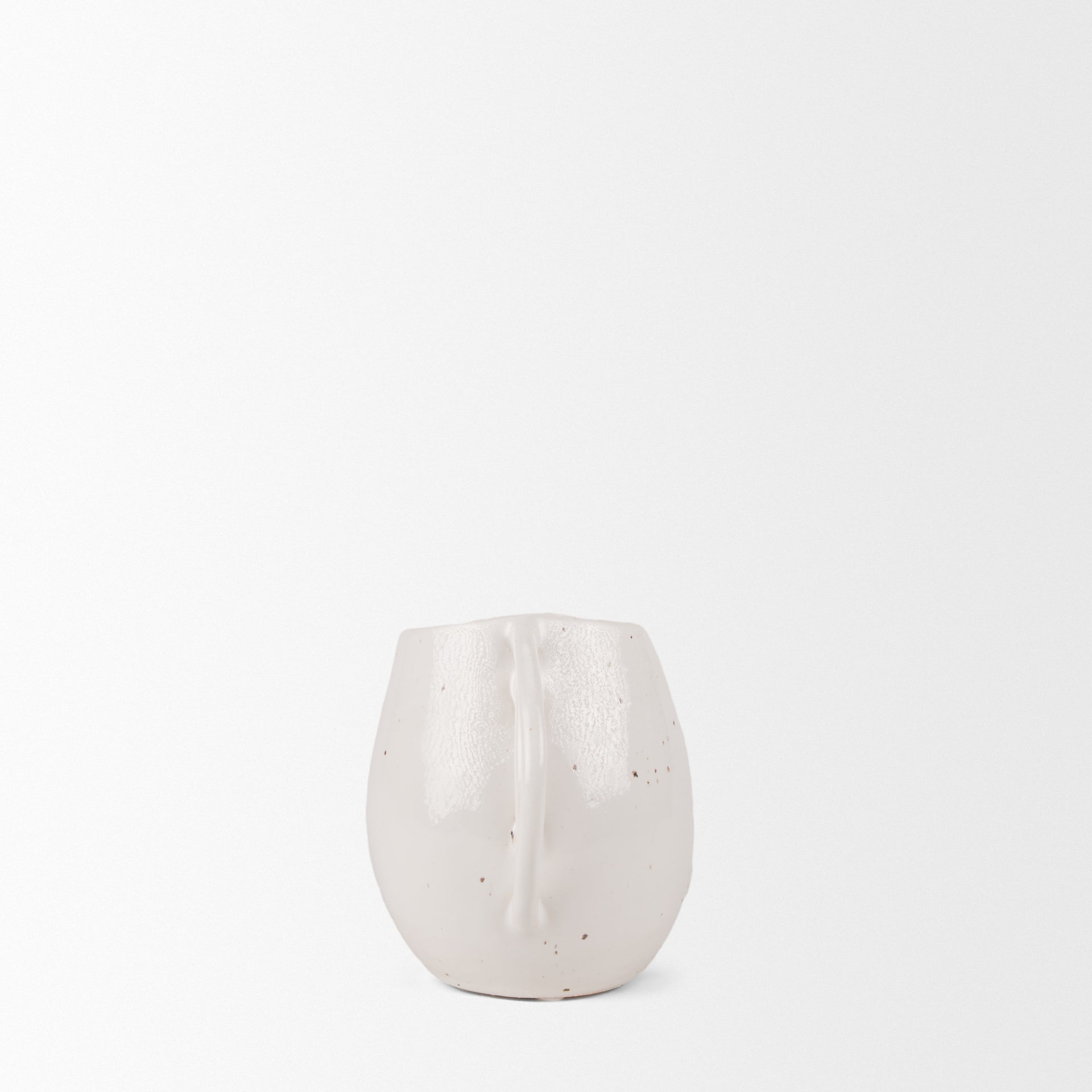 Urvi Short Off White Speckled Asymmetrical Ceramic Vase - Central Designs