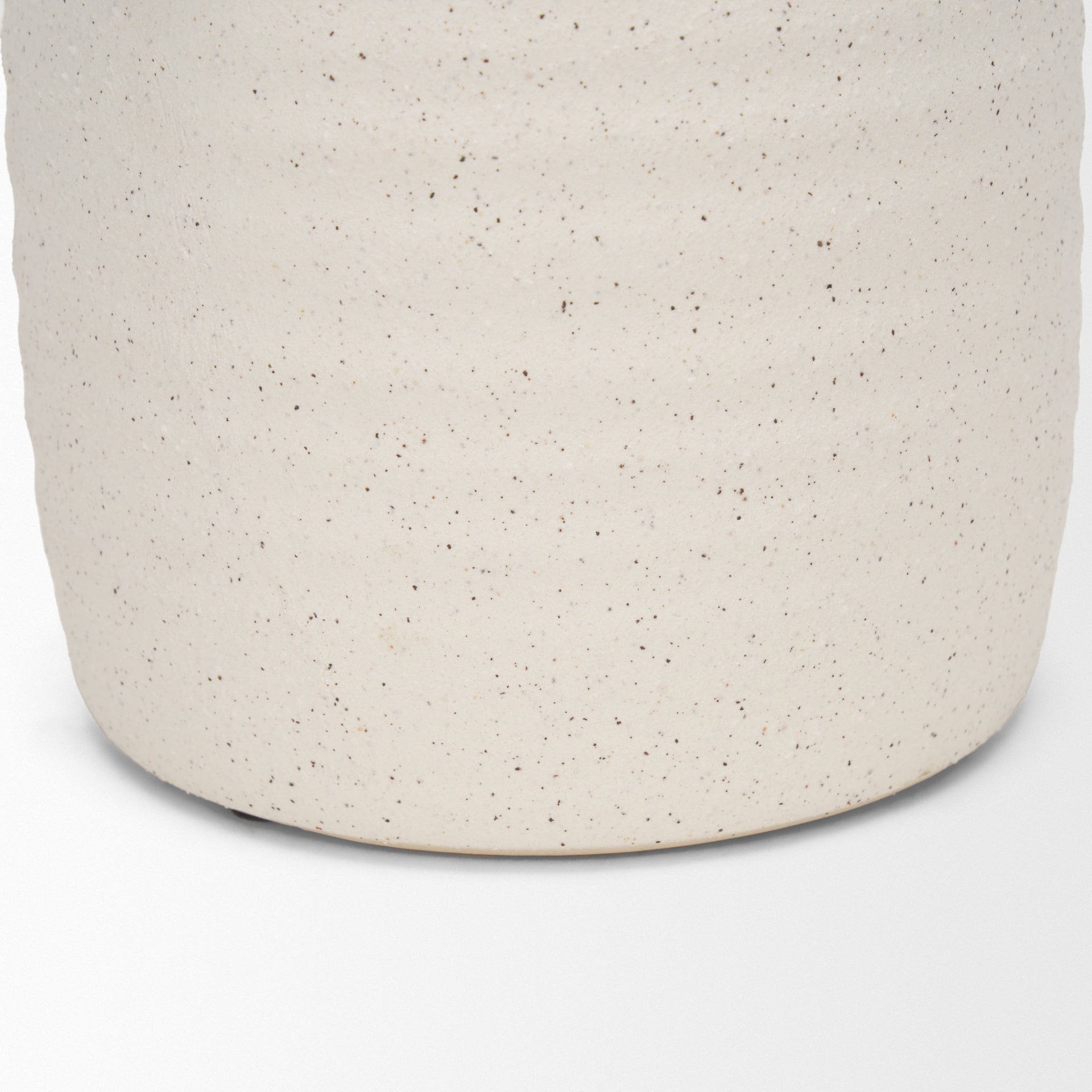 Tyrus Medium Textured Matte White w/ Speckling Ceramic Vase - Central Designs