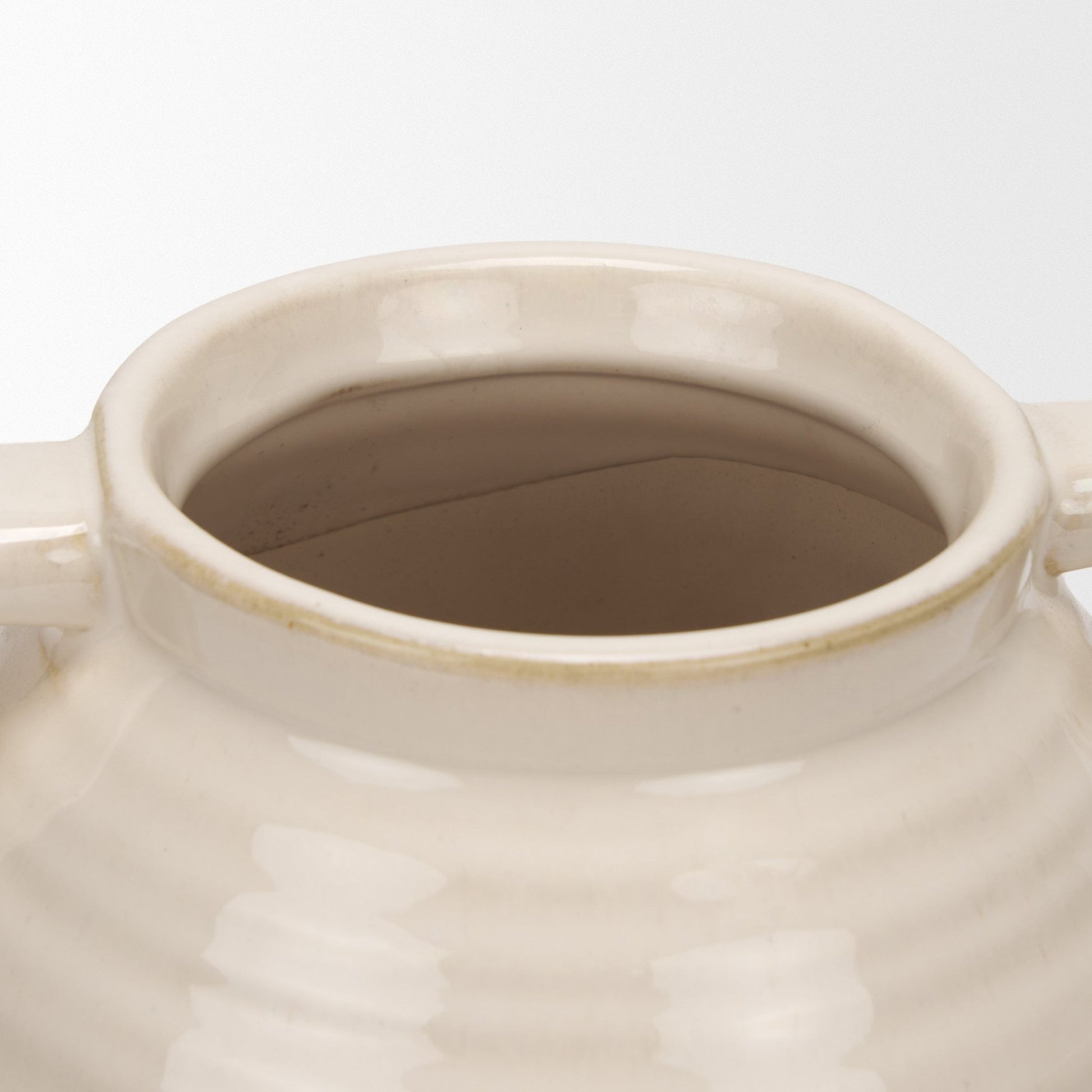 Tryna Small Beige w/ Matte Brown Ceramic Vase - Central Designs