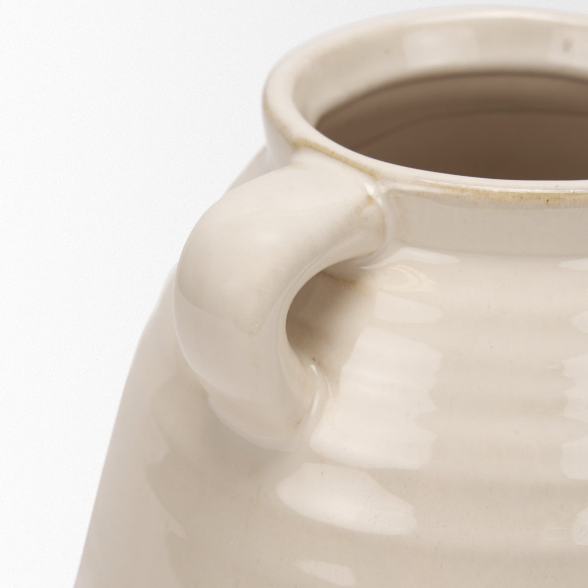 Tryna Small Beige w/ Matte Brown Ceramic Vase - Central Designs