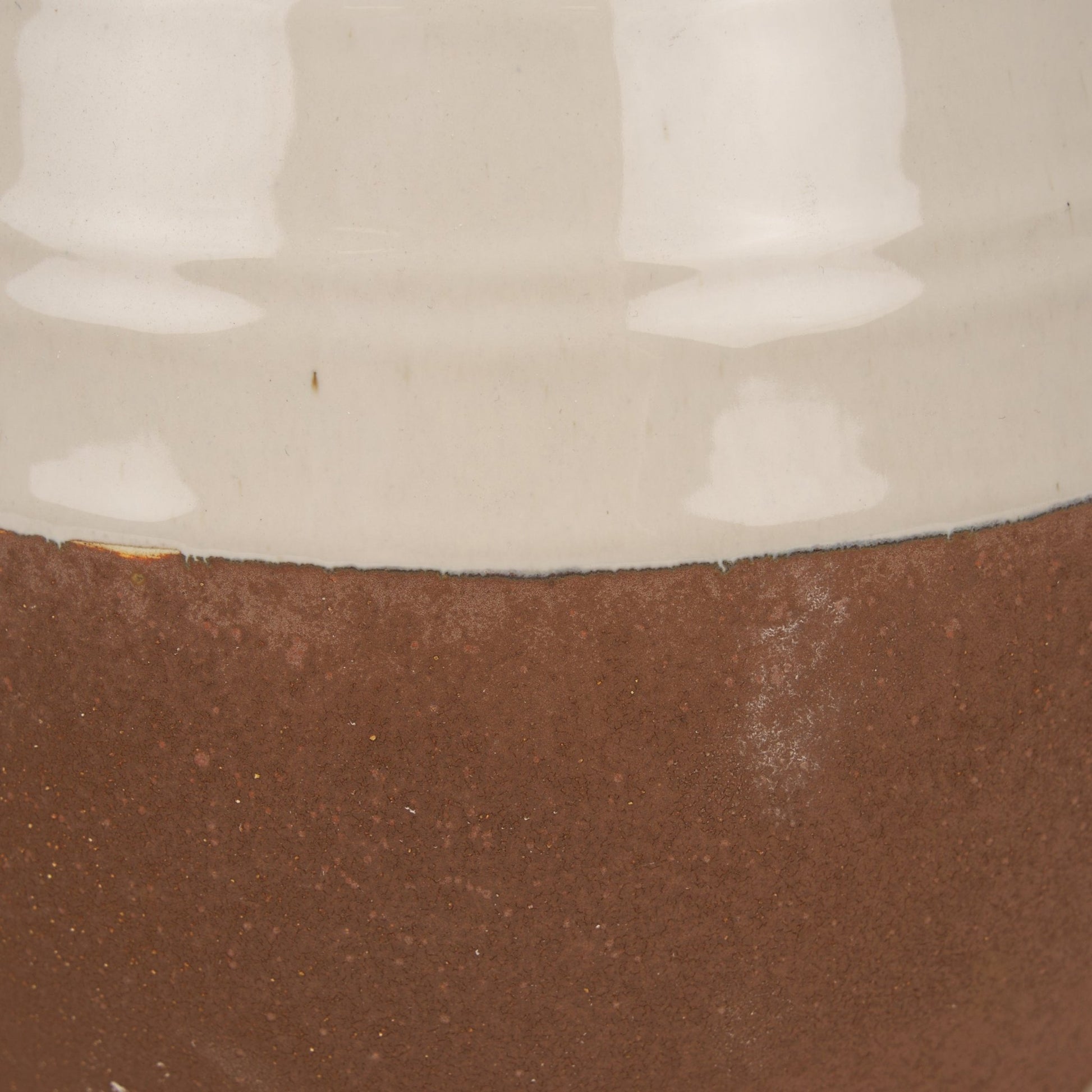 Tryna Small Beige w/ Matte Brown Ceramic Vase - Central Designs