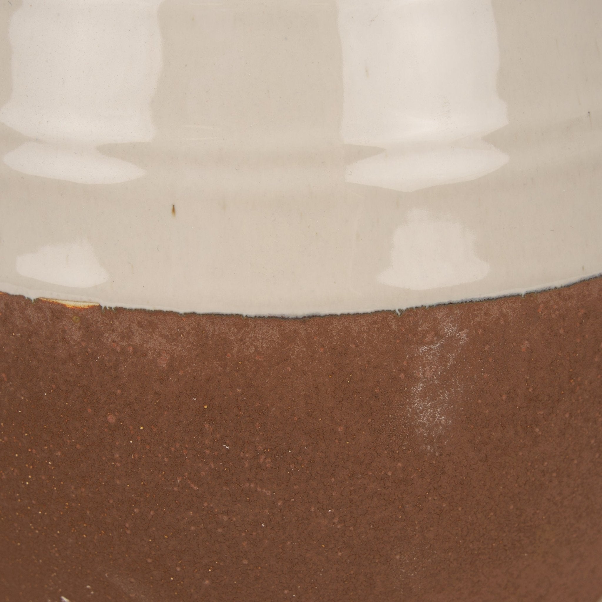 Tryna Small Beige w/ Matte Brown Ceramic Vase - Central Designs