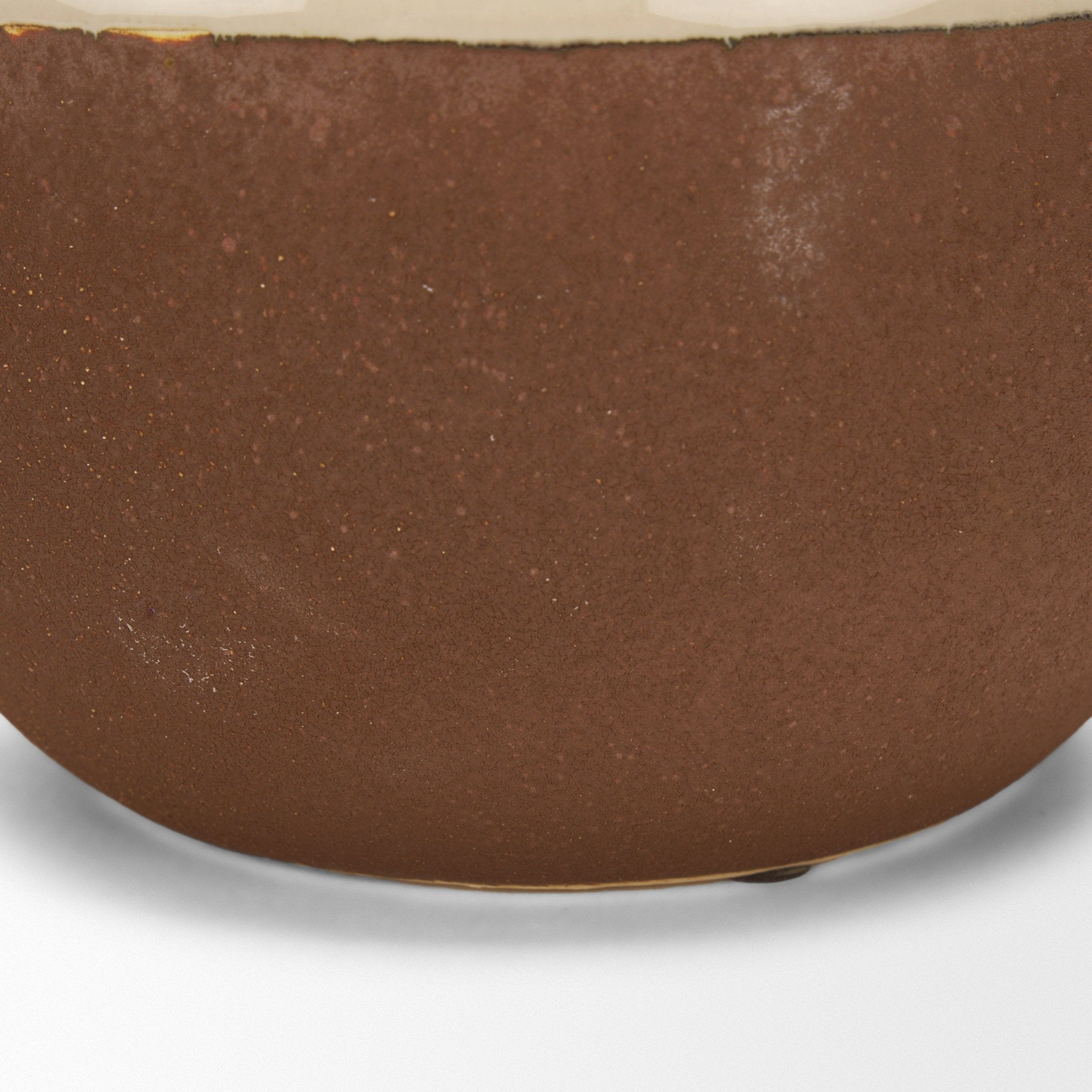 Tryna Small Beige w/ Matte Brown Ceramic Vase - Central Designs