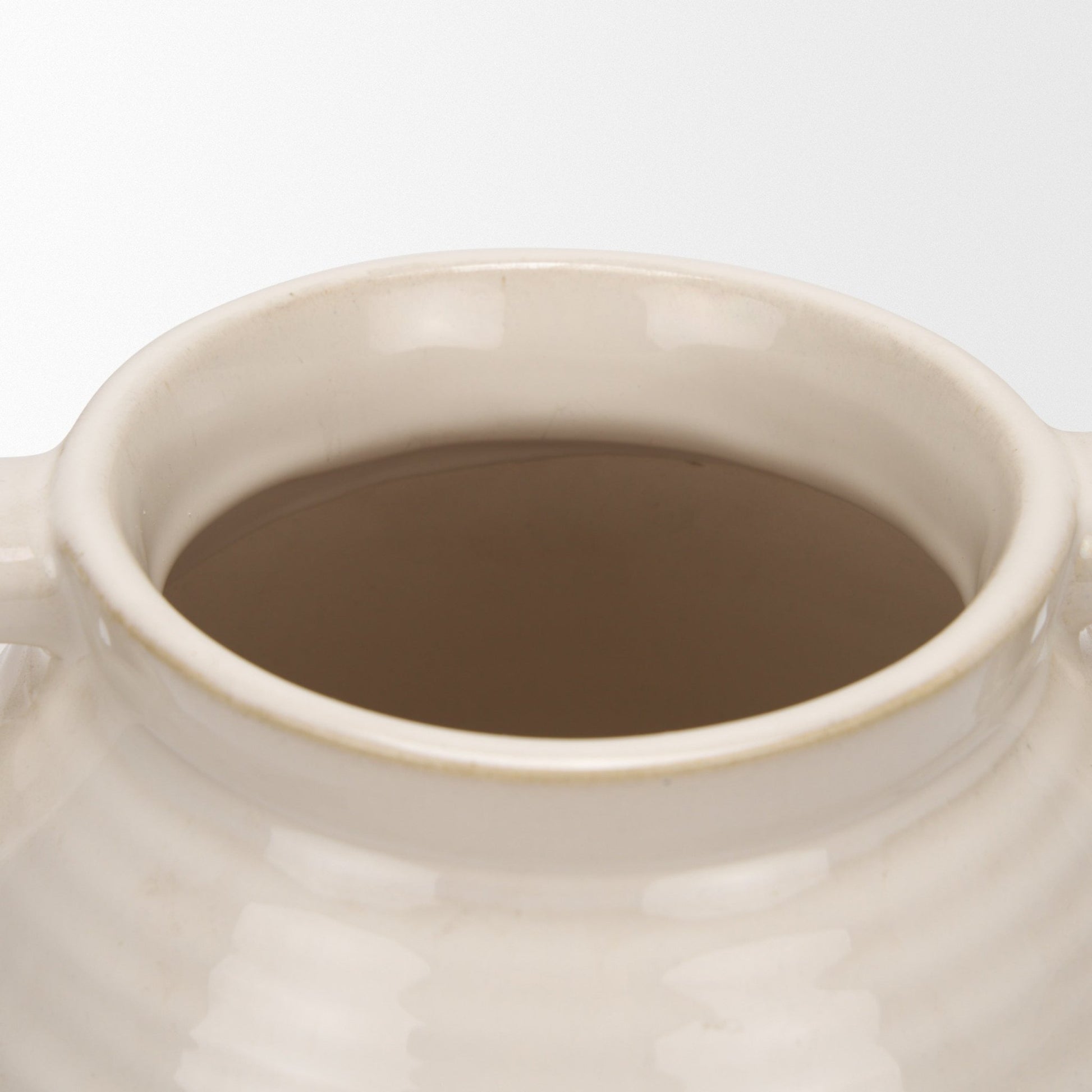 Tryna Large Beige w/ Matte Brown Ceramic Vase - Central Designs