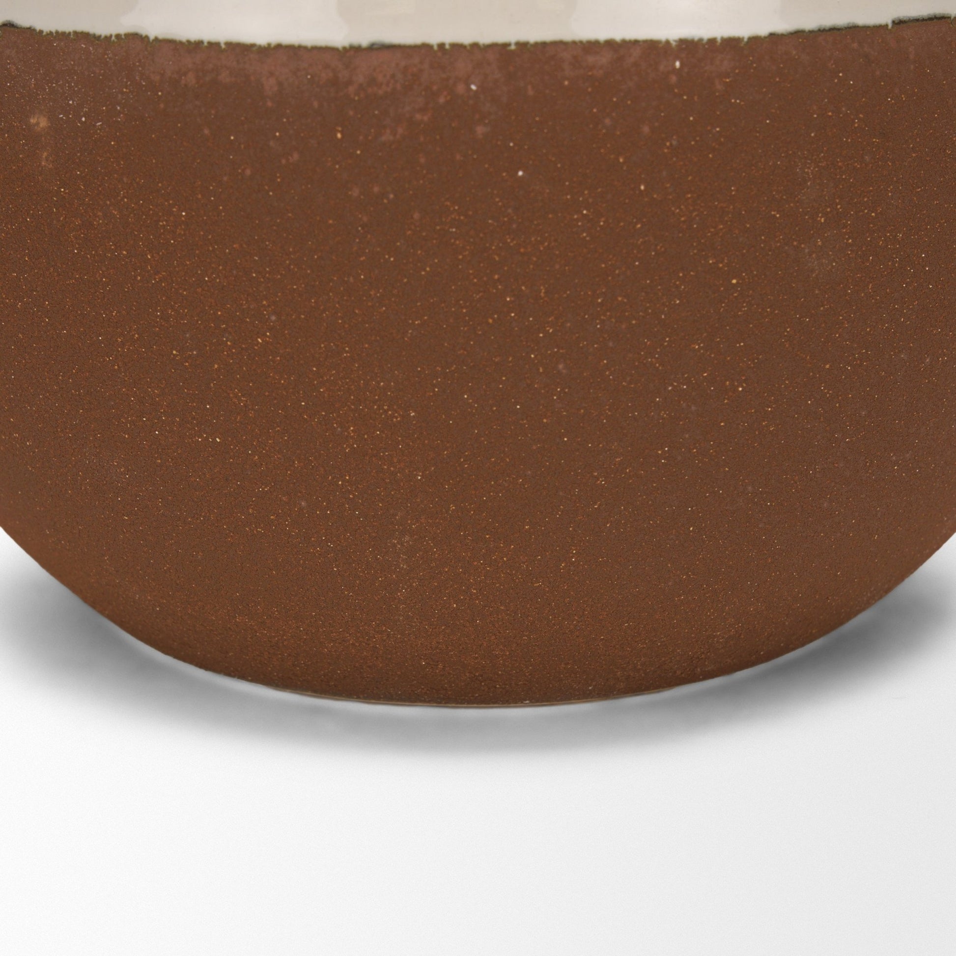 Tryna Large Beige w/ Matte Brown Ceramic Vase - Central Designs