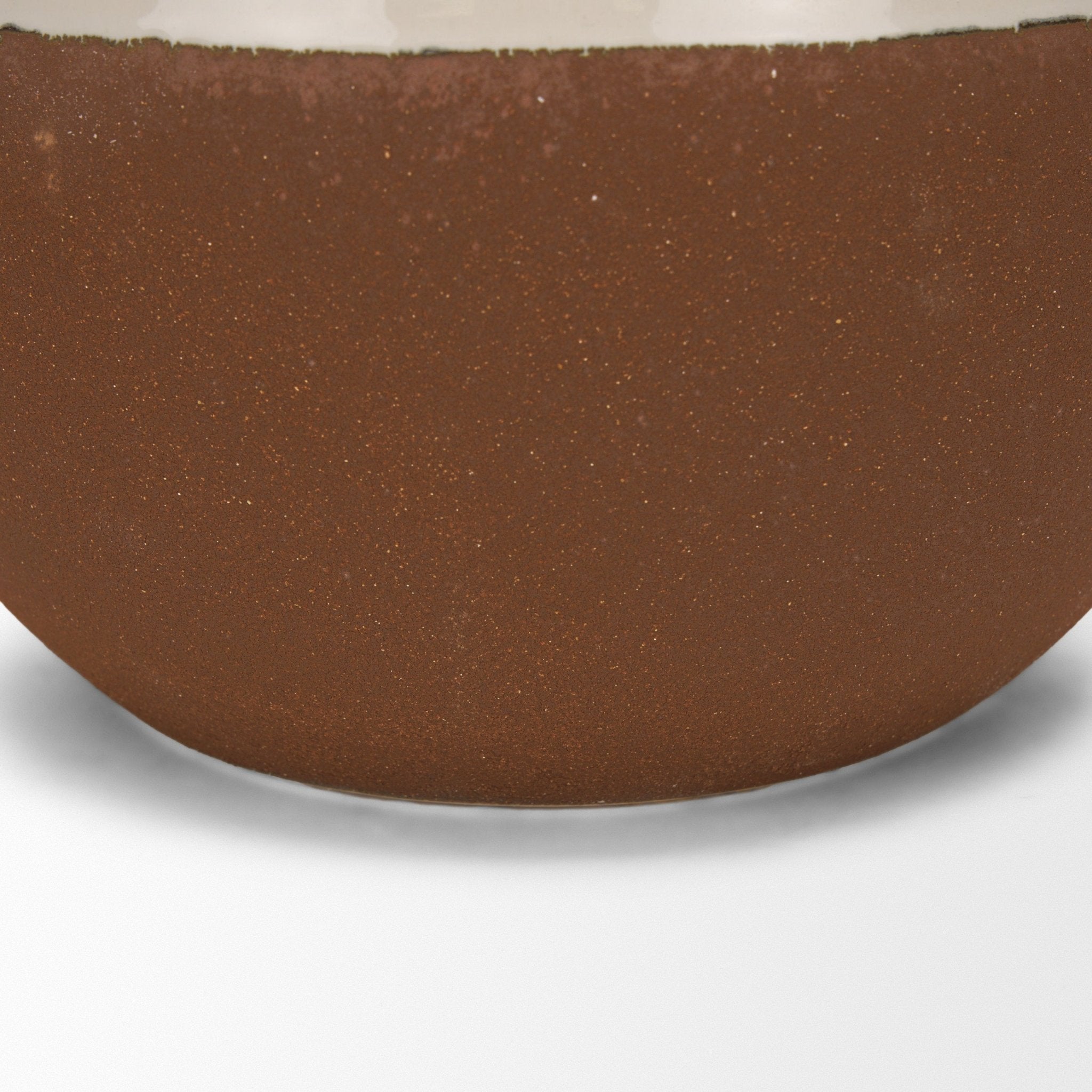 Tryna Large Beige w/ Matte Brown Ceramic Vase - Central Designs