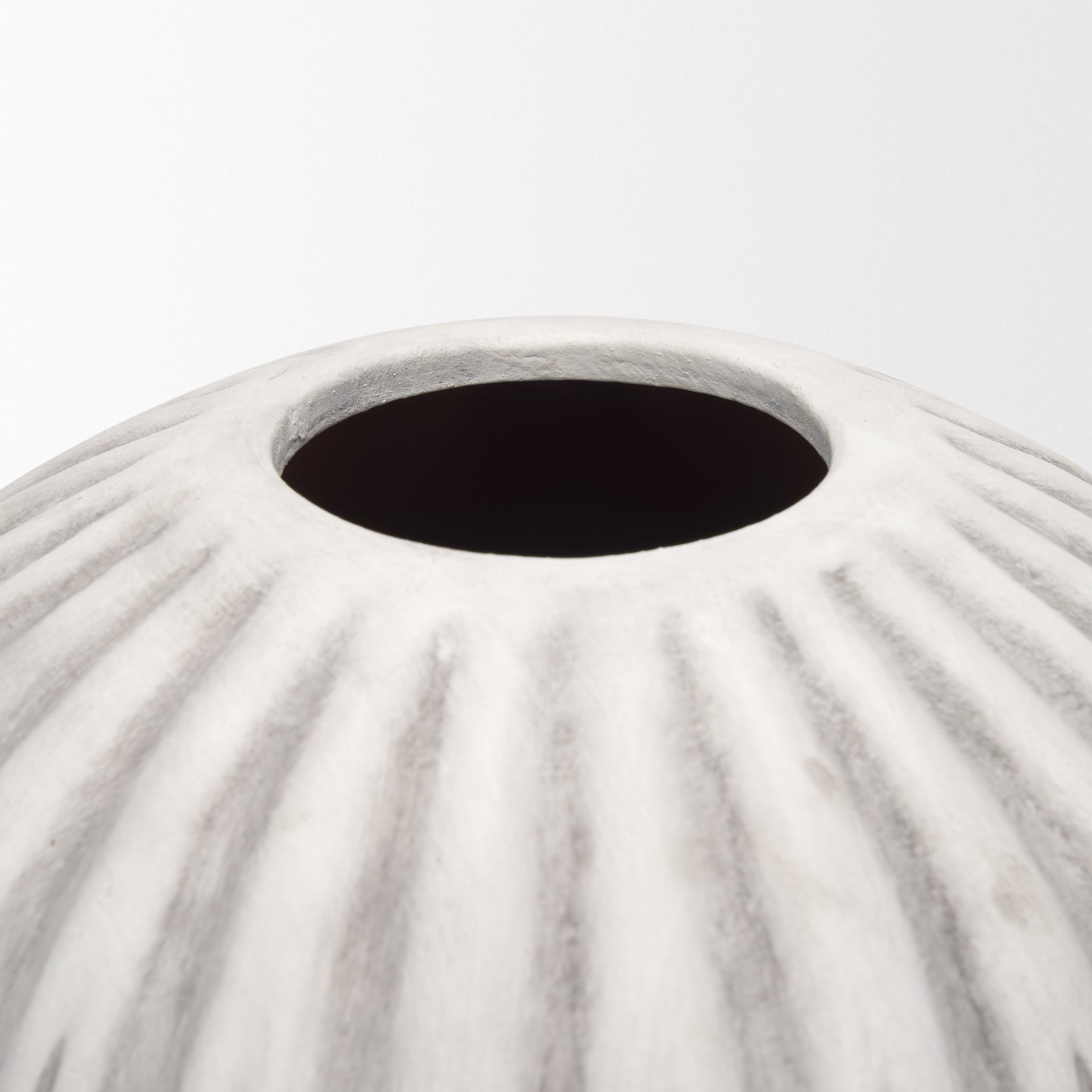 Ummi Small Off White w/ Gray - Brown Antiquing Ceramic Floor Vase - Central Designs