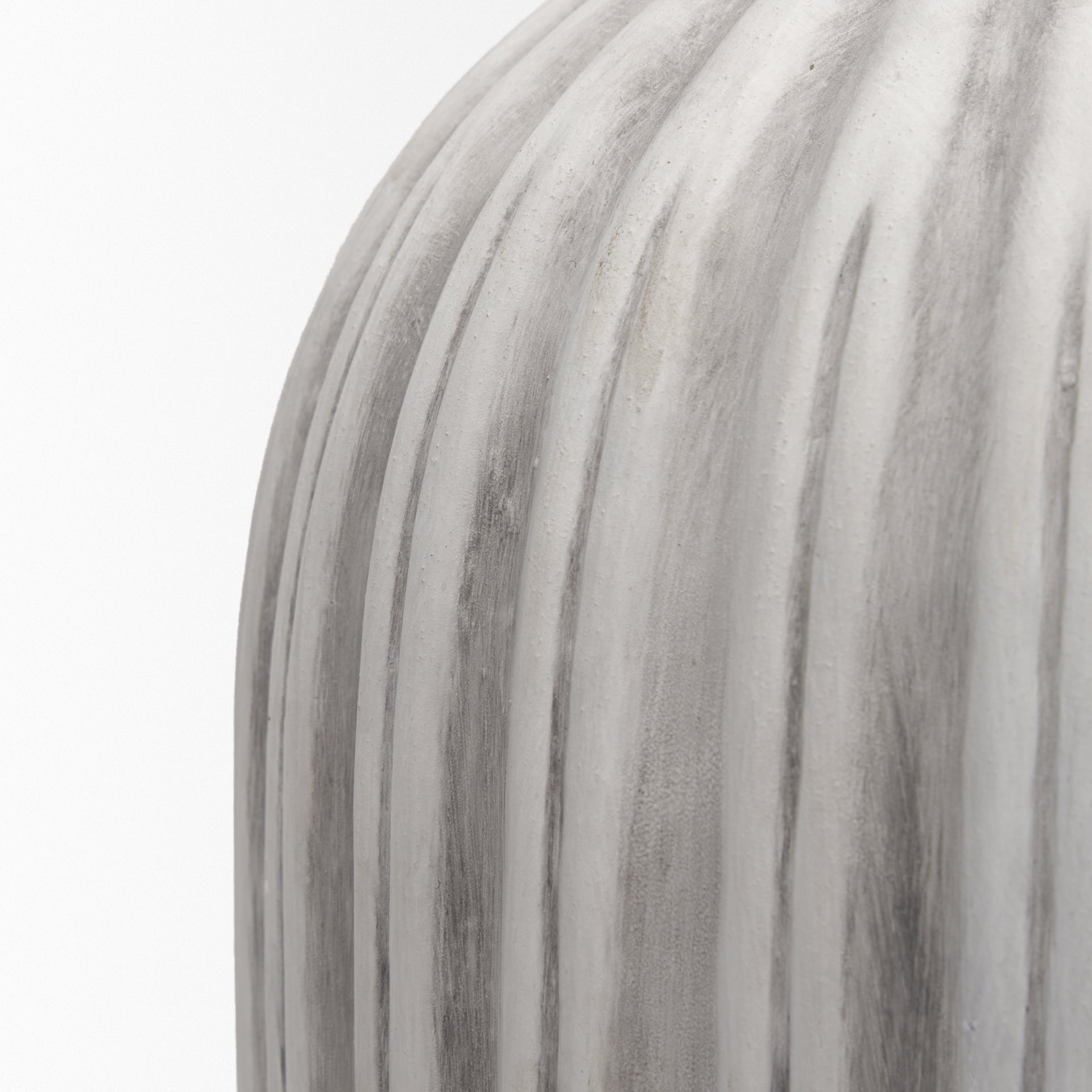 Ummi Small Off White w/ Gray - Brown Antiquing Ceramic Floor Vase - Central Designs