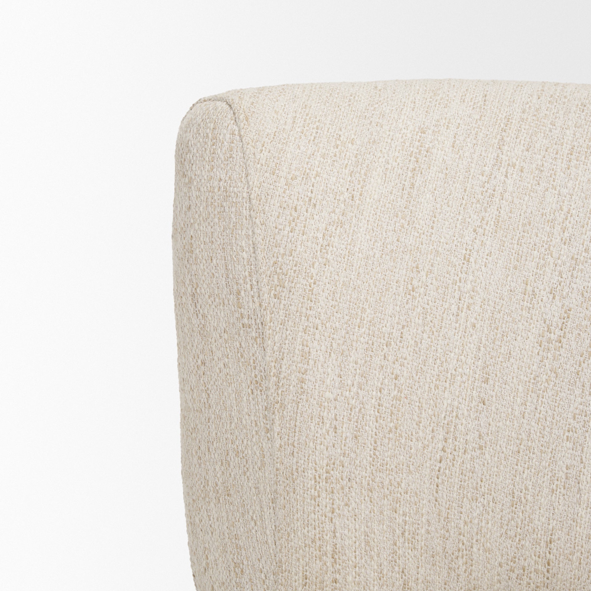 Vyra Dark Brown Wood w/ Cream Fabric Accent Chair - Central Designs