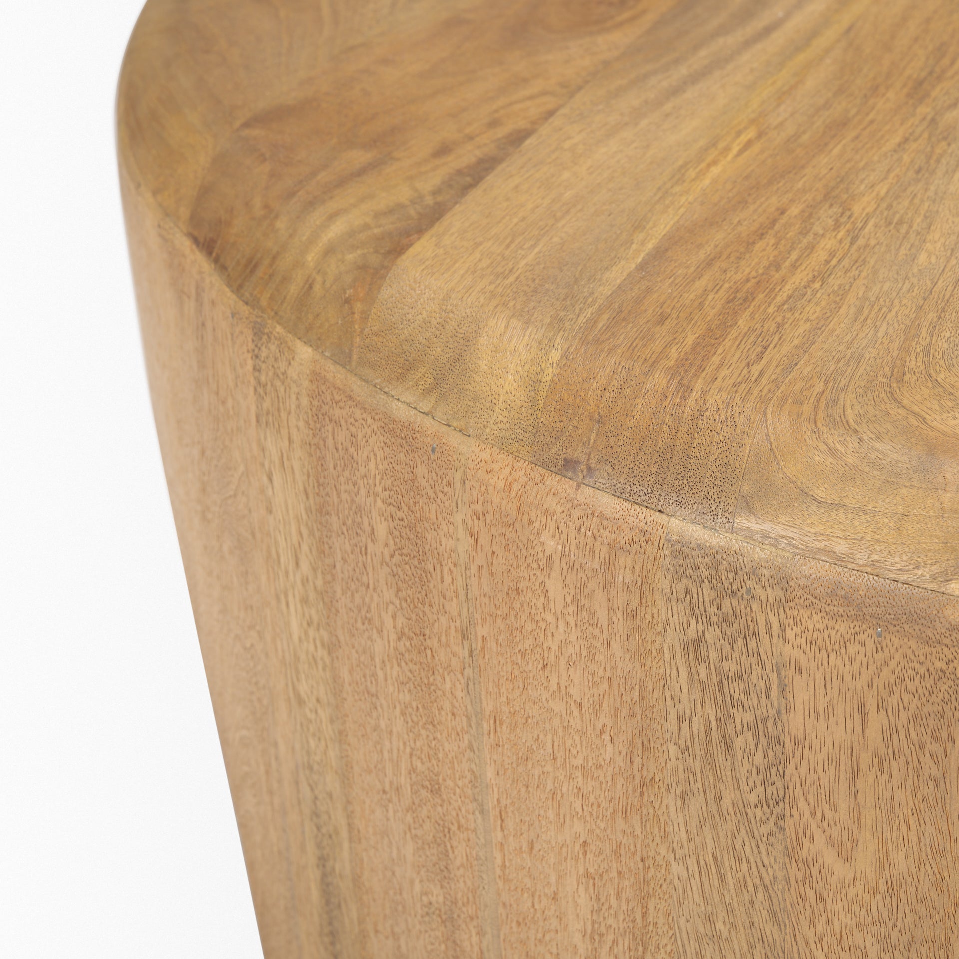 Shima Round Light Brown Wood W/Arched Legs Coffee Table - Central Designs