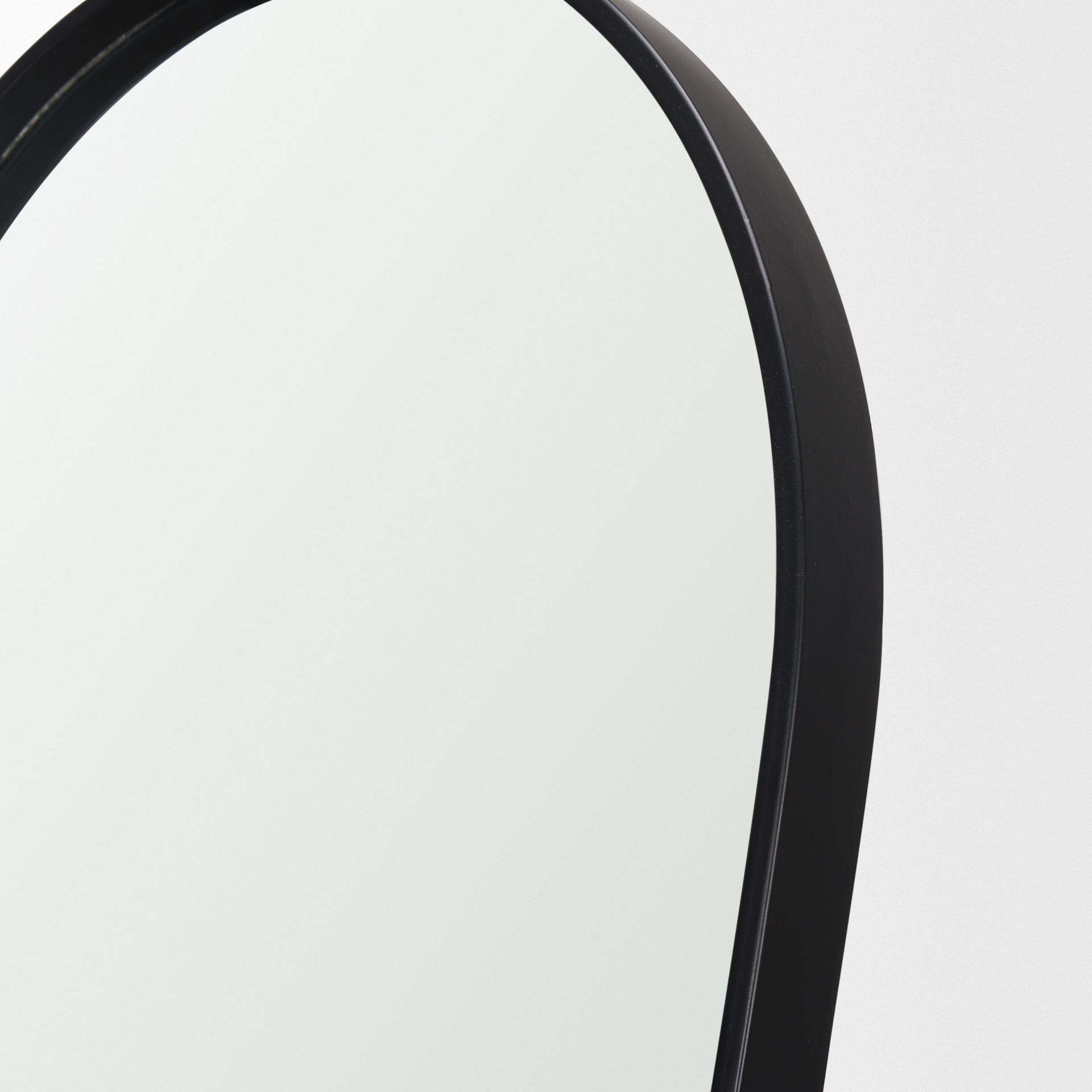 Tillie Oblong Matte Black Metal Standing Floor Mirror - Central Designs