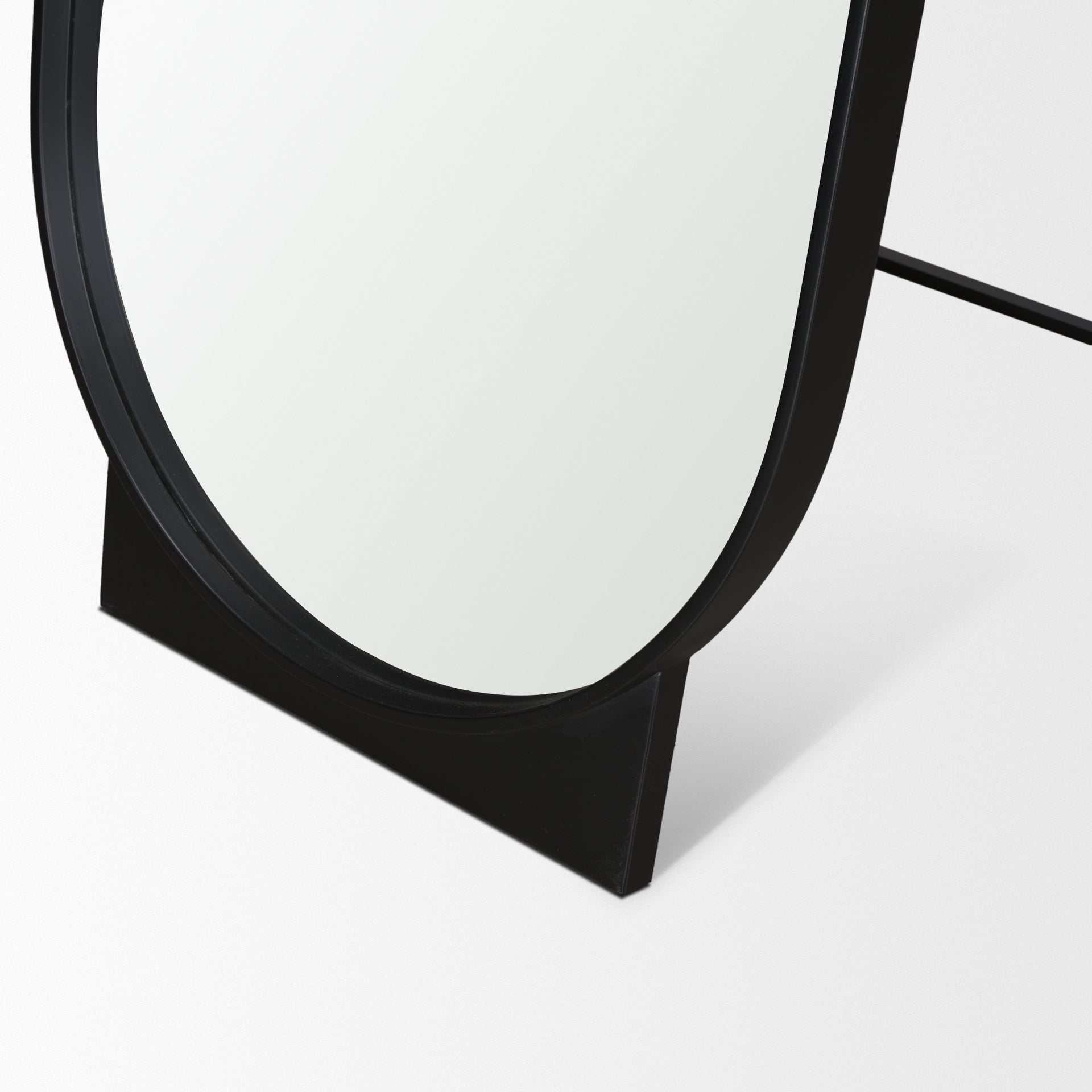 Tillie Oblong Matte Black Metal Standing Floor Mirror - Central Designs