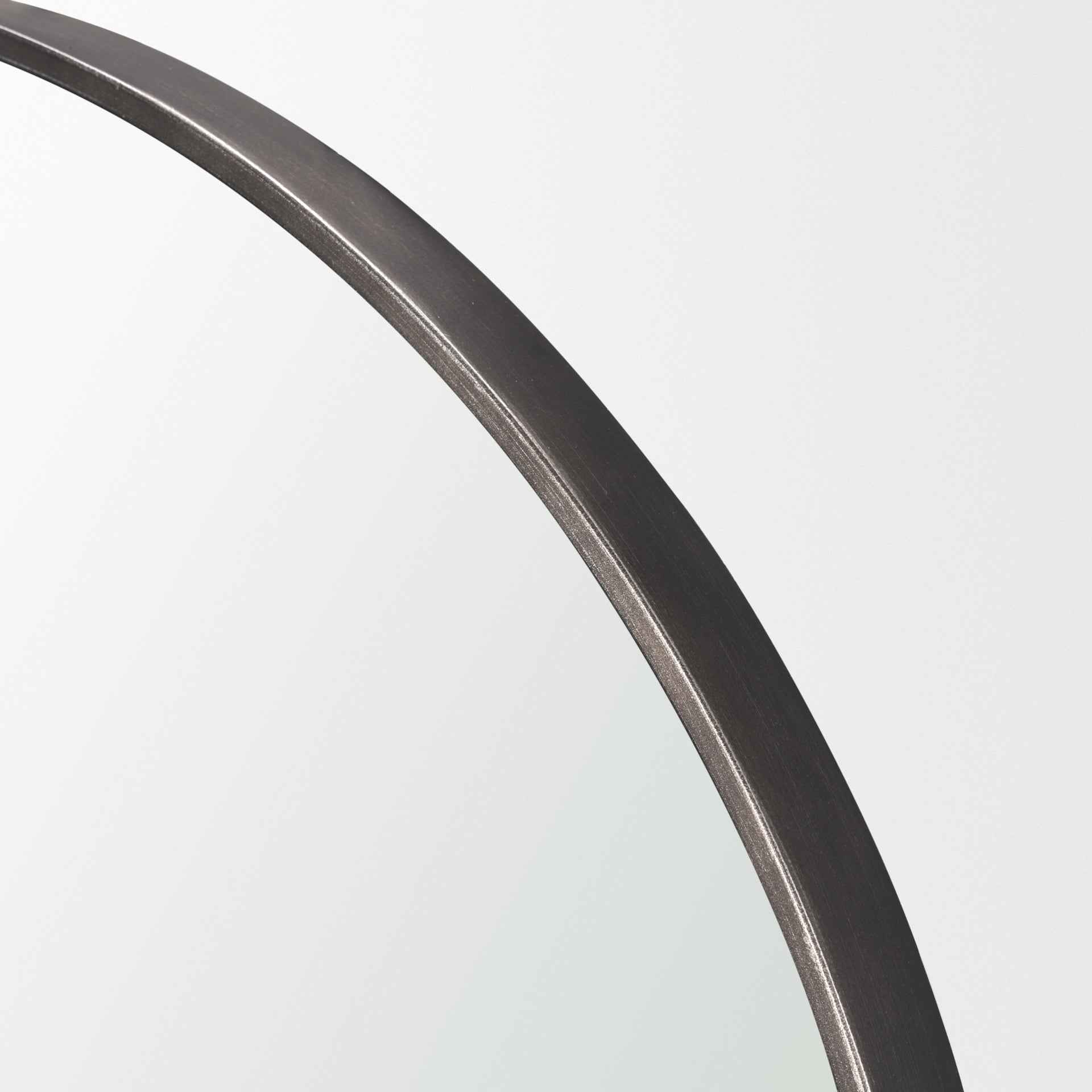 Tillie Round Gunmetal w/ Textured Metal Frame Wall Mirror - Central Designs