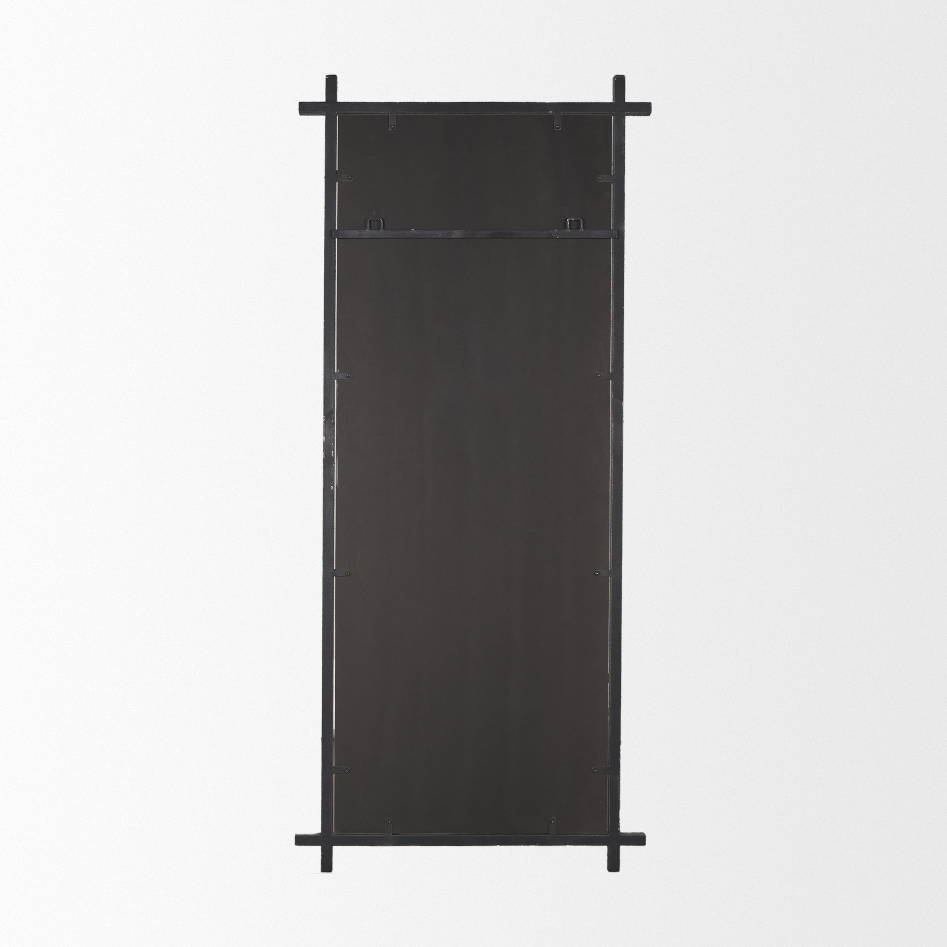 Tori Gunmetal w/ Textured Metal Cross Frame Wall Mirror - Central Designs