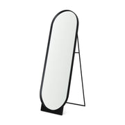 Tillie Oblong Matte Black Metal Standing Floor Mirror - Central Designs