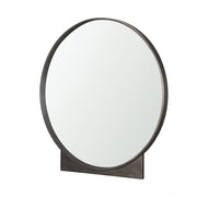Tillie Round Gunmetal w/ Textured Metal Frame Wall Mirror - Central Designs
