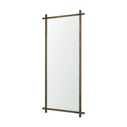 Tori Textured Gold Metal Cross Frame Wall Mirror - Central Designs