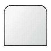 Timon Brushed Black Metal Frame Square Arched Mirror - Central Designs