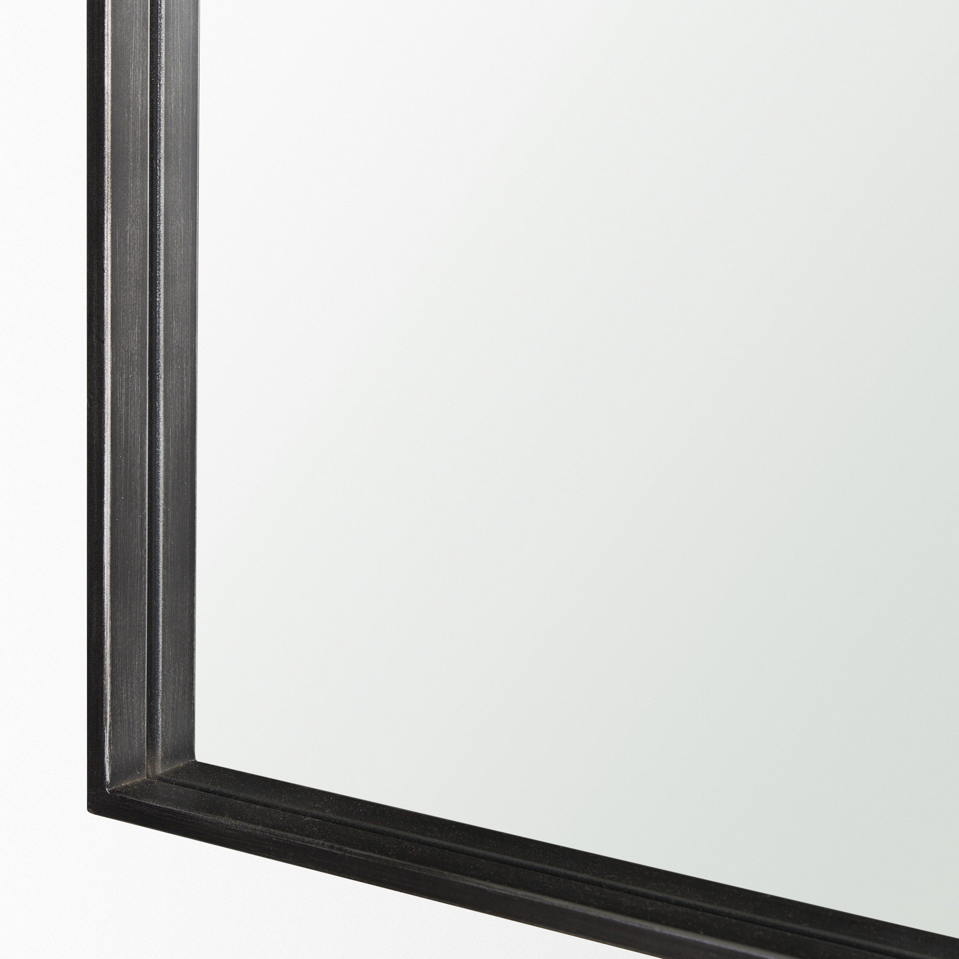 Timon Brushed Black Metal Frame Square Arched Mirror - Central Designs