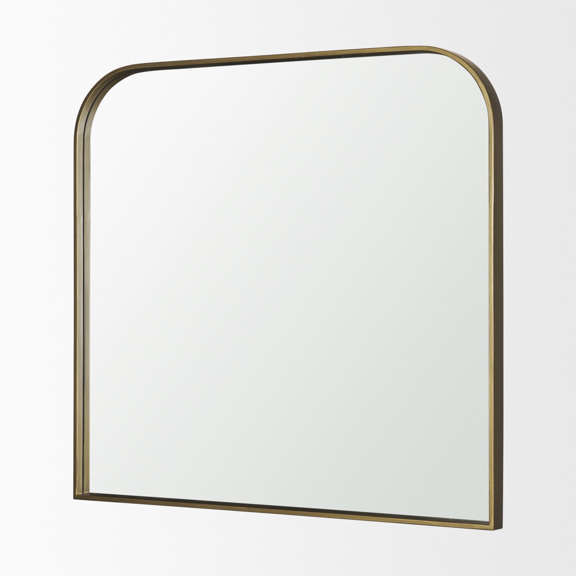 Timon Brushed Gold Square Arched Mirror - Central Designs