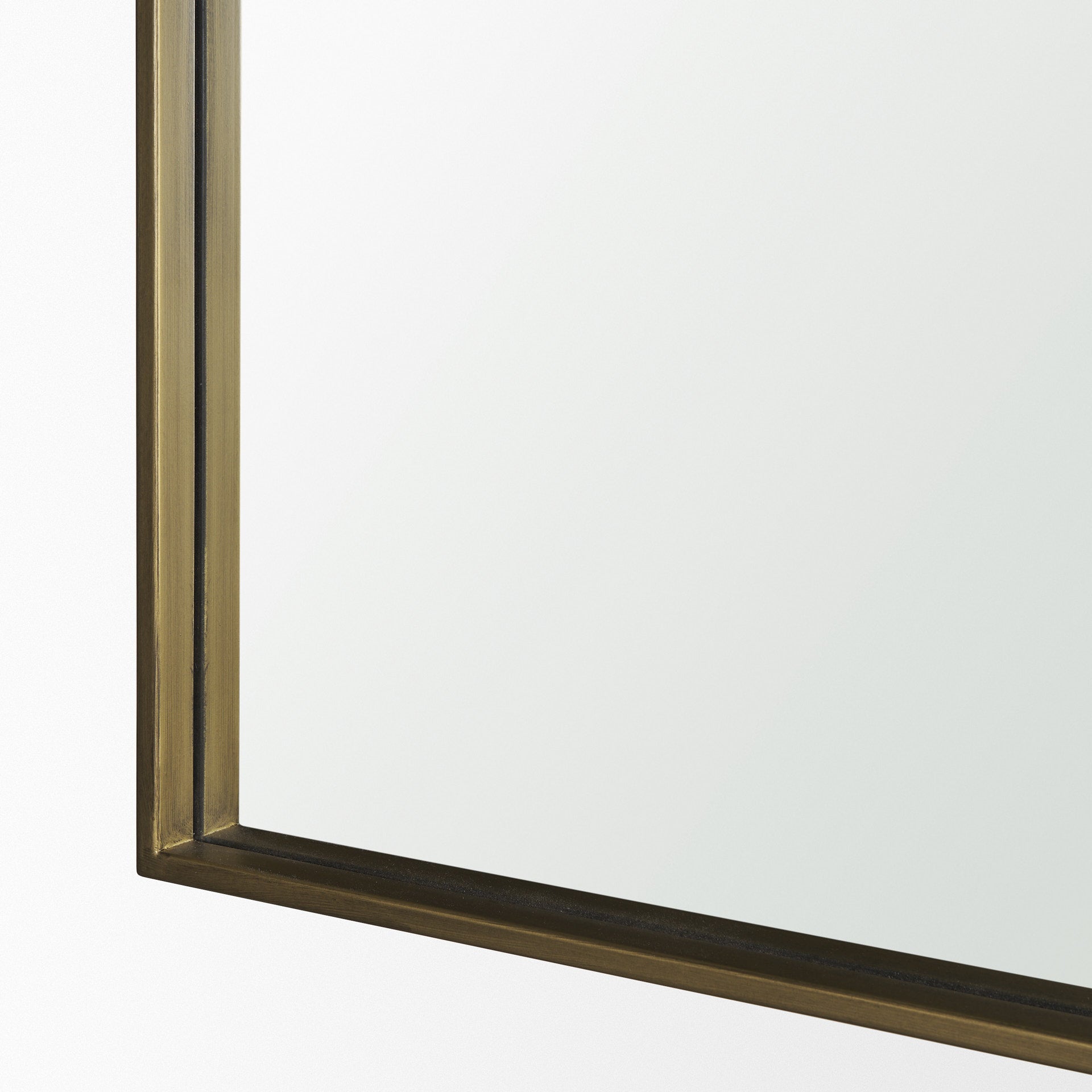 Timon Brushed Gold Square Arched Mirror - Central Designs