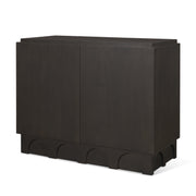 Wagner Dark Brown Wood w/ Arched Design Accent Cabinet - Central Designs