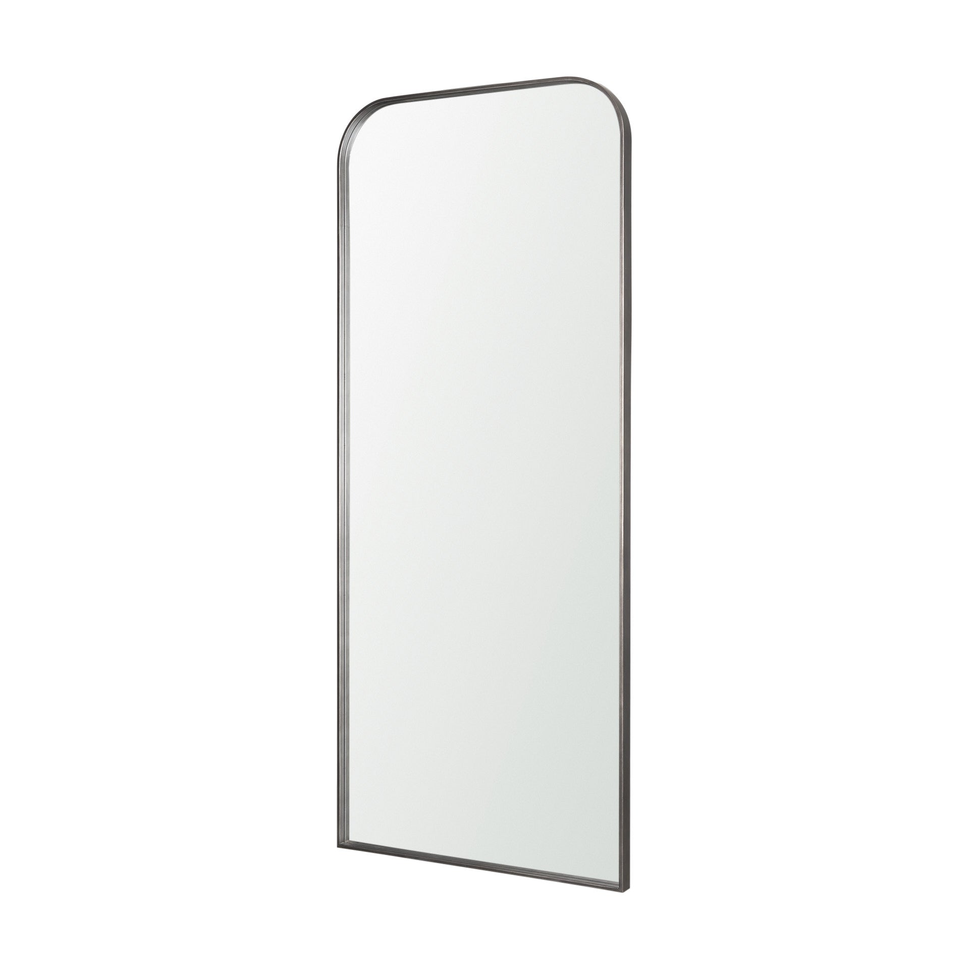 Tamira Tall Brushed Gunmetal Metal Arched Mirror - Central Designs