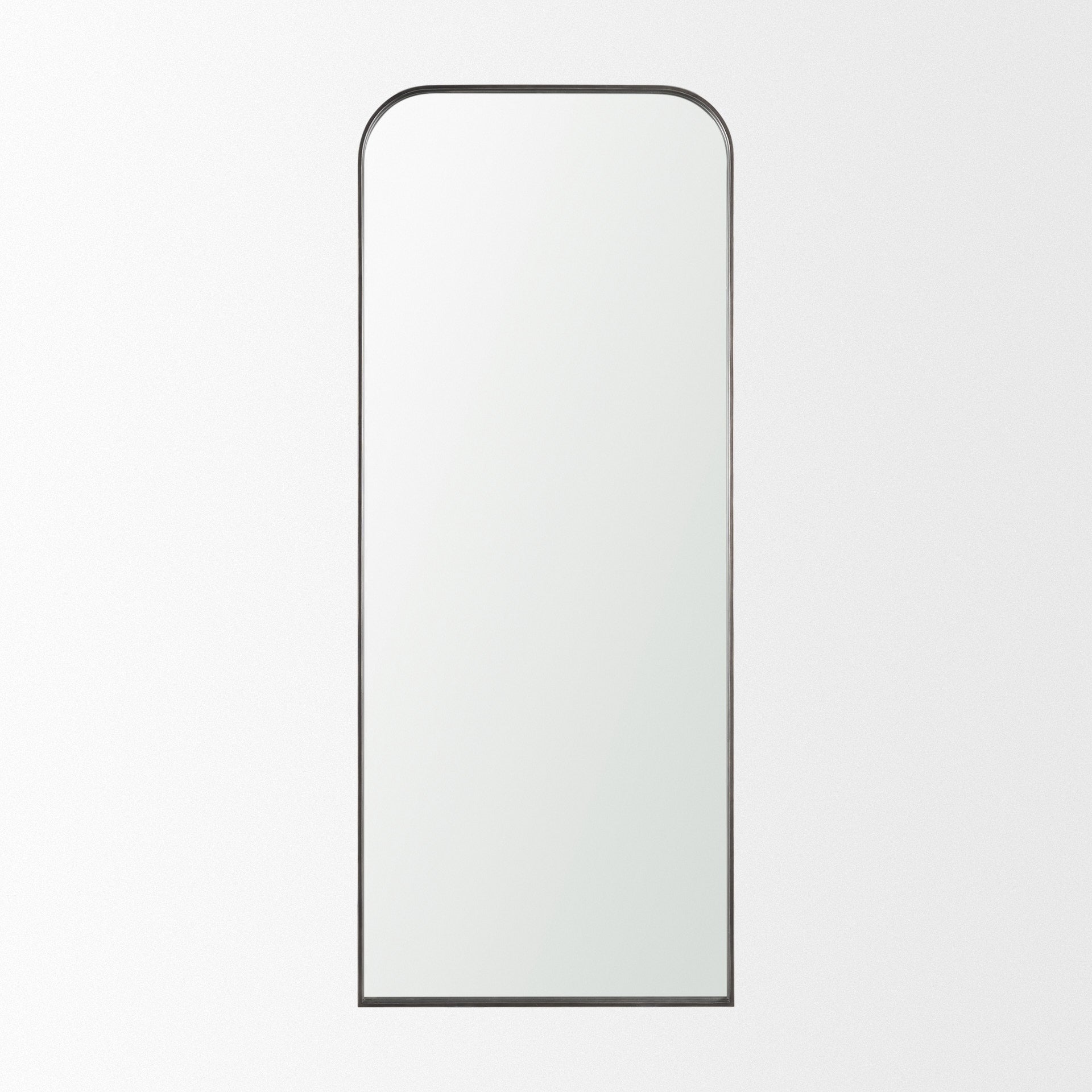 Tamira Tall Brushed Gunmetal Metal Arched Mirror - Central Designs