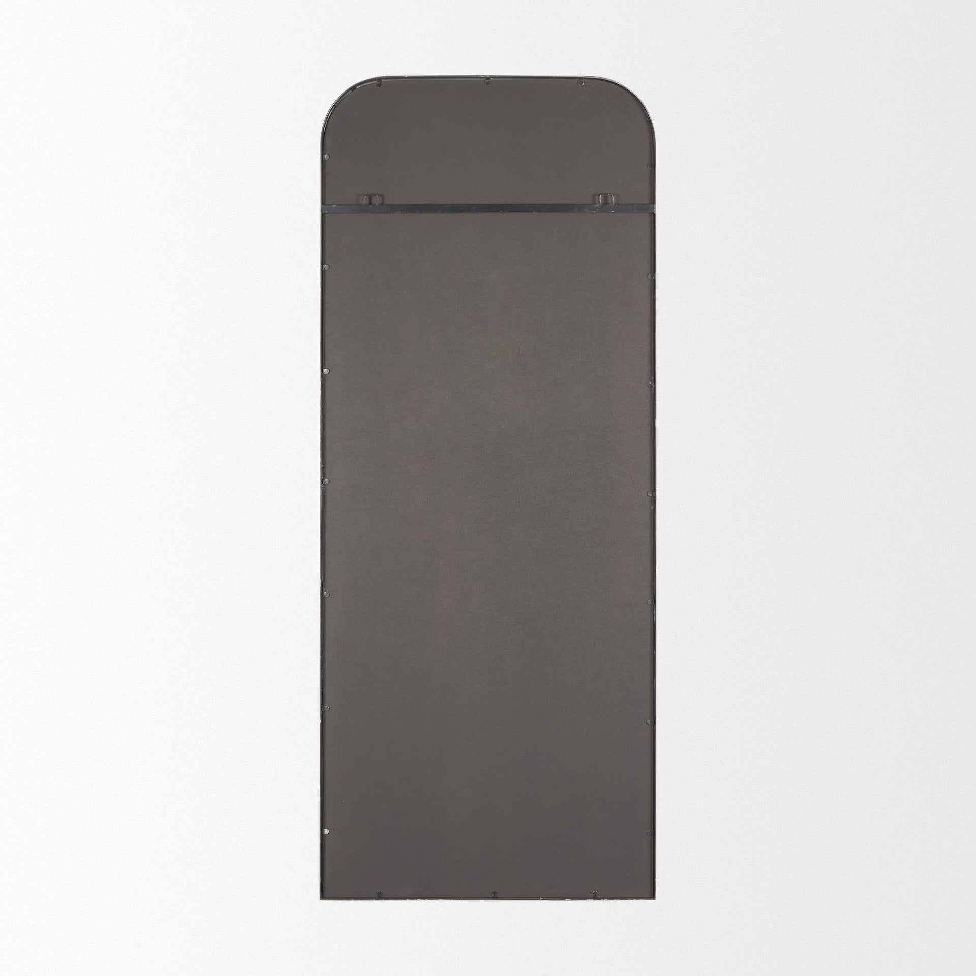 Tamira Tall Brushed Gunmetal Metal Arched Mirror - Central Designs