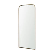 Tamira 75.8" Tall Brushed Brass Metal Arched Mirror - Central Designs