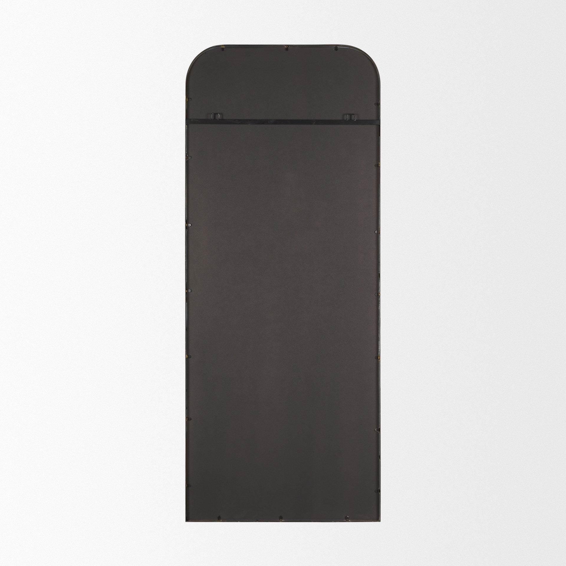 Tamira 75.8" Tall Brushed Brass Metal Arched Mirror - Central Designs