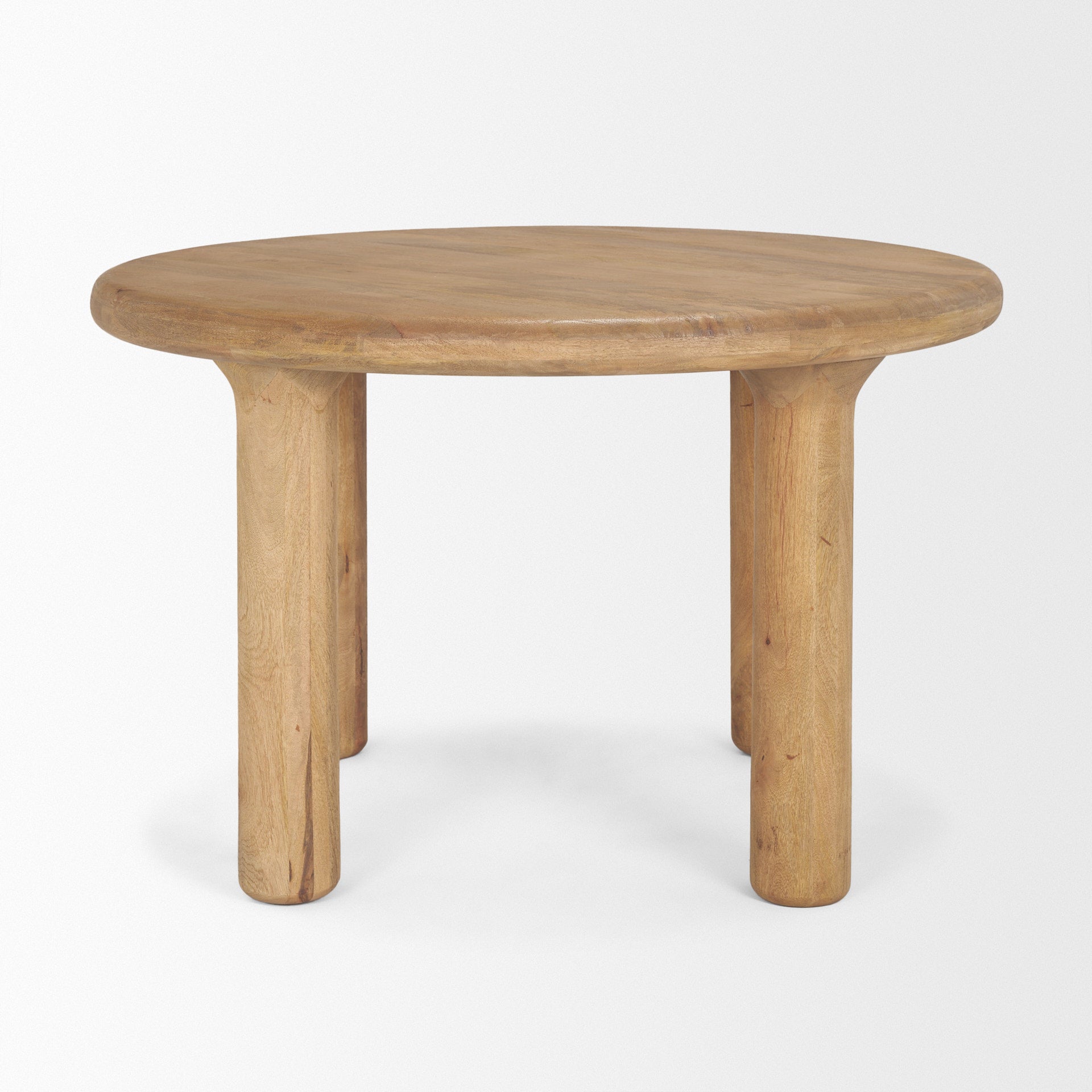 Soma 48" Light Brown Mango Wood Round Dining Table - Central Designs