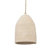 Tosha 1 - Light Cotton Rope Bell Pendant - Central Designs