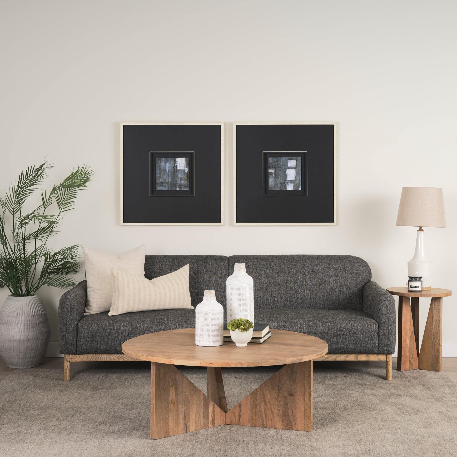 Tisha Small White W/ Terracotta Distressing Metal Vase - Central Designs