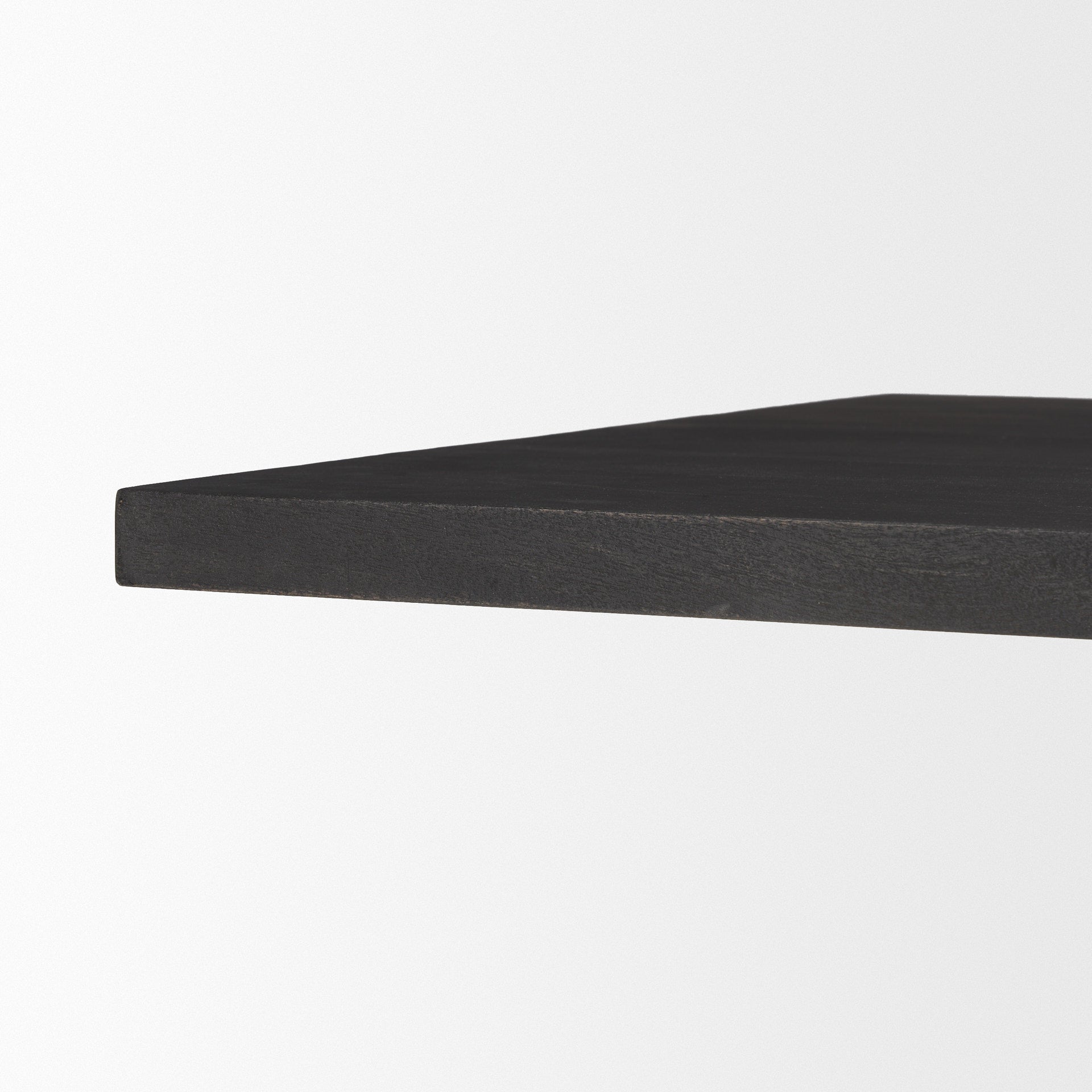 Tarro 84" Rectangular Textured Black Wood w/ Geometrical Base Dining Table - Central Designs