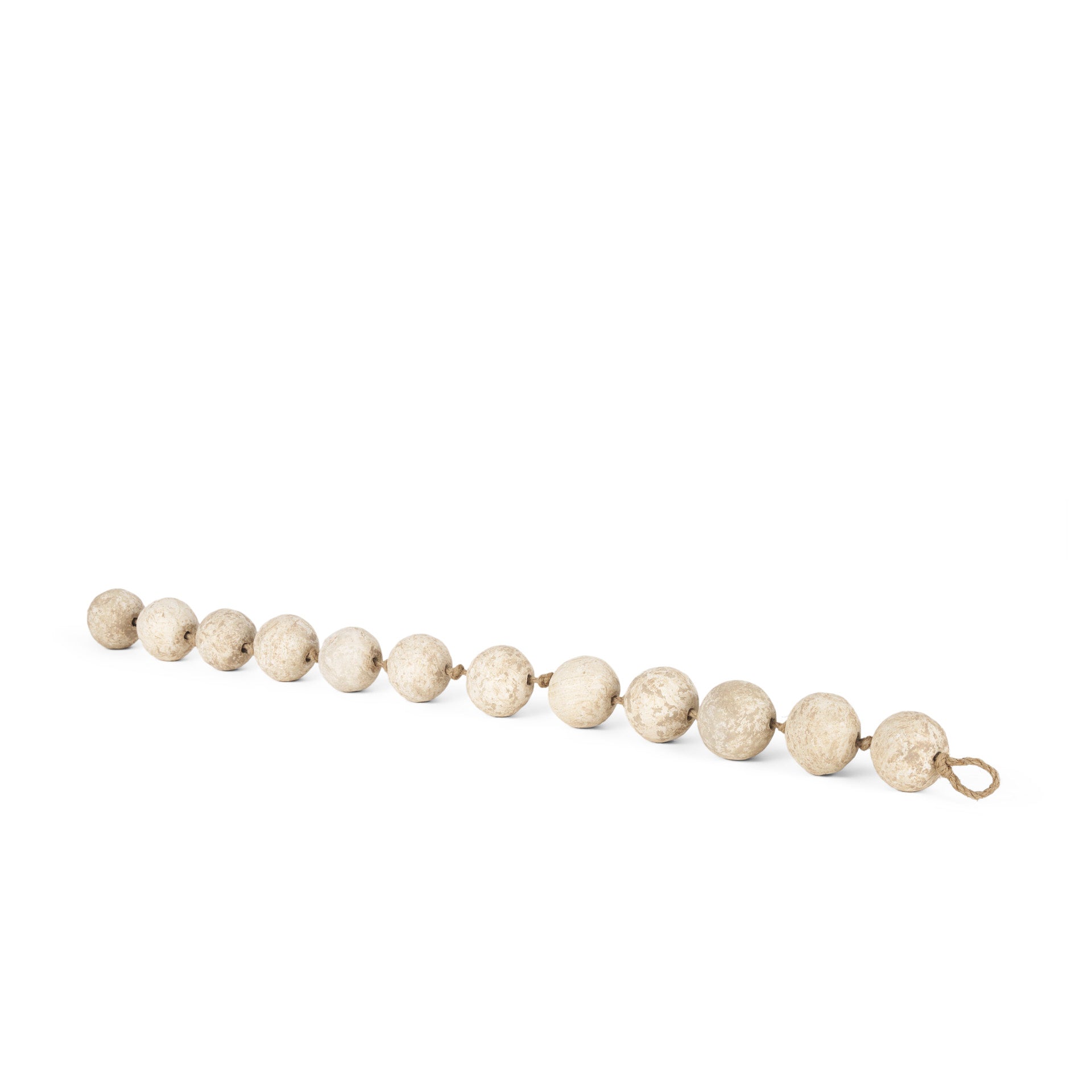 Varamala Beige Paper Mache Sphere Garland - Central Designs