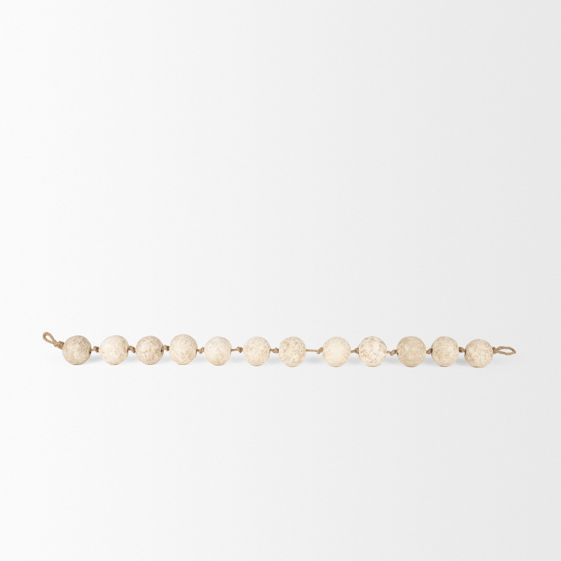 Varamala Beige Paper Mache Sphere Garland - Central Designs
