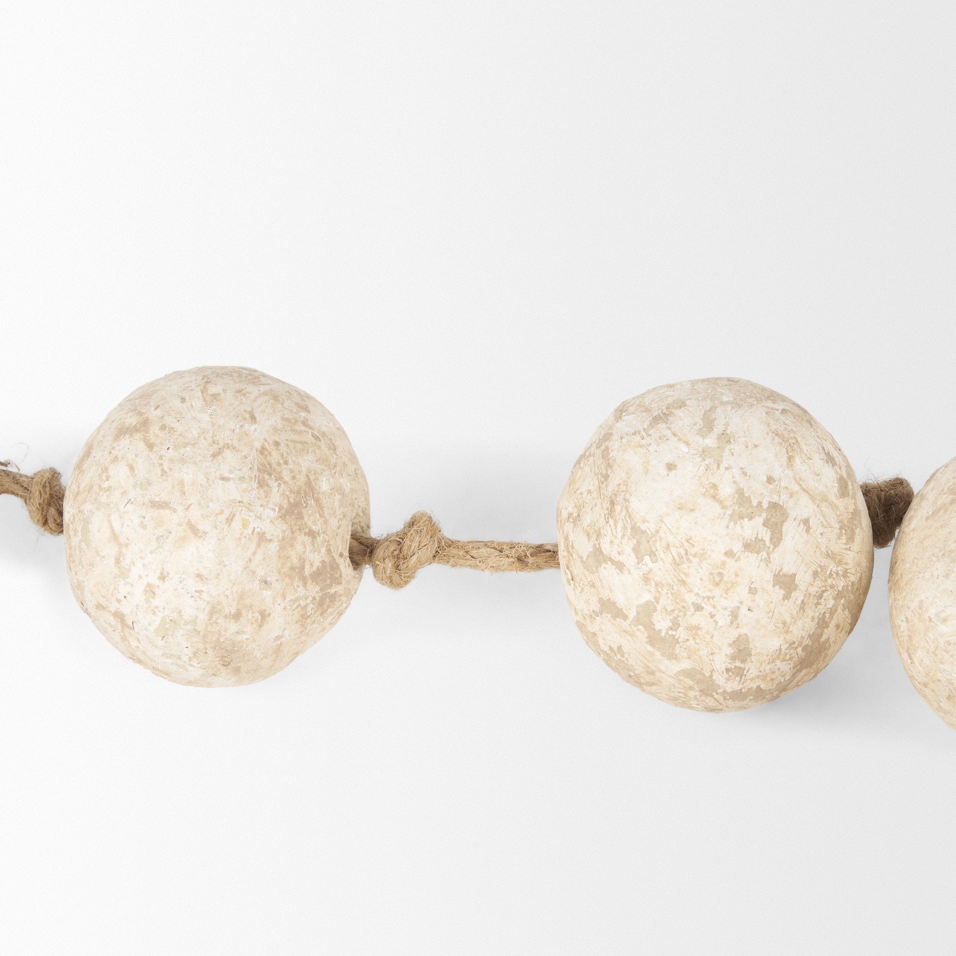 Varamala Beige Paper Mache Sphere Garland - Central Designs