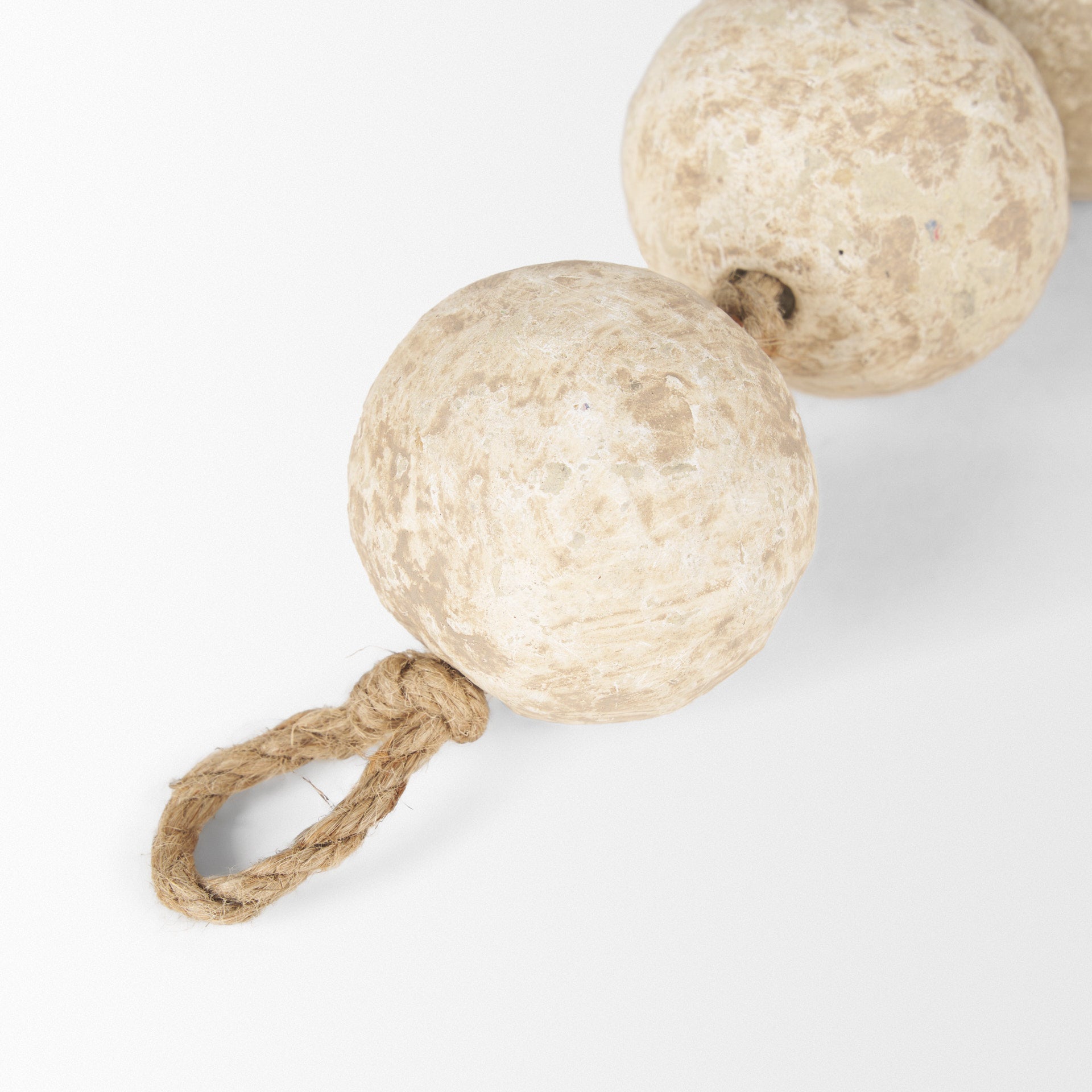 Varamala Beige Paper Mache Sphere Garland - Central Designs