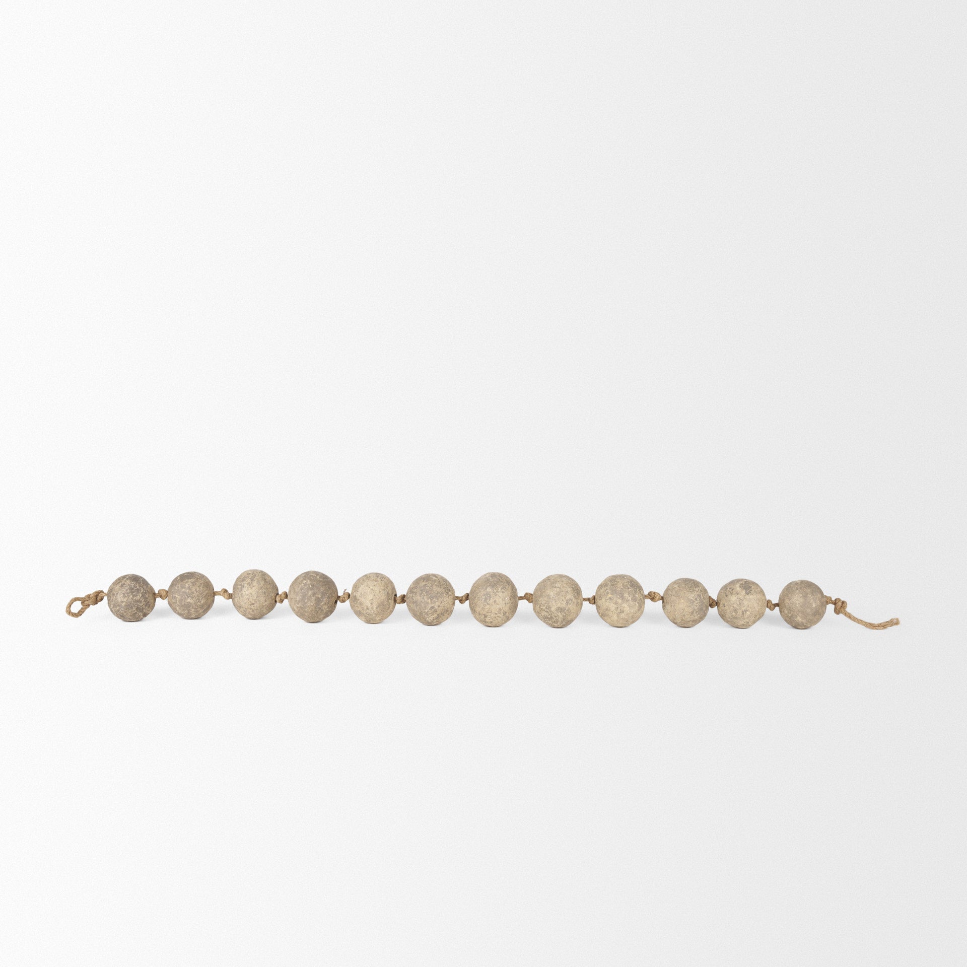 Varamala Dark Beige Paper Mache Sphere Garland - Central Designs