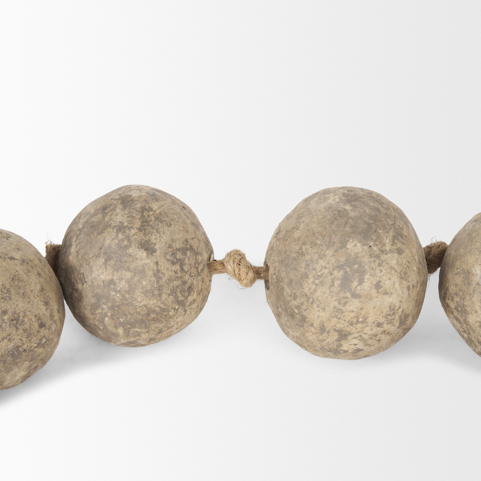 Varamala Dark Beige Paper Mache Sphere Garland - Central Designs