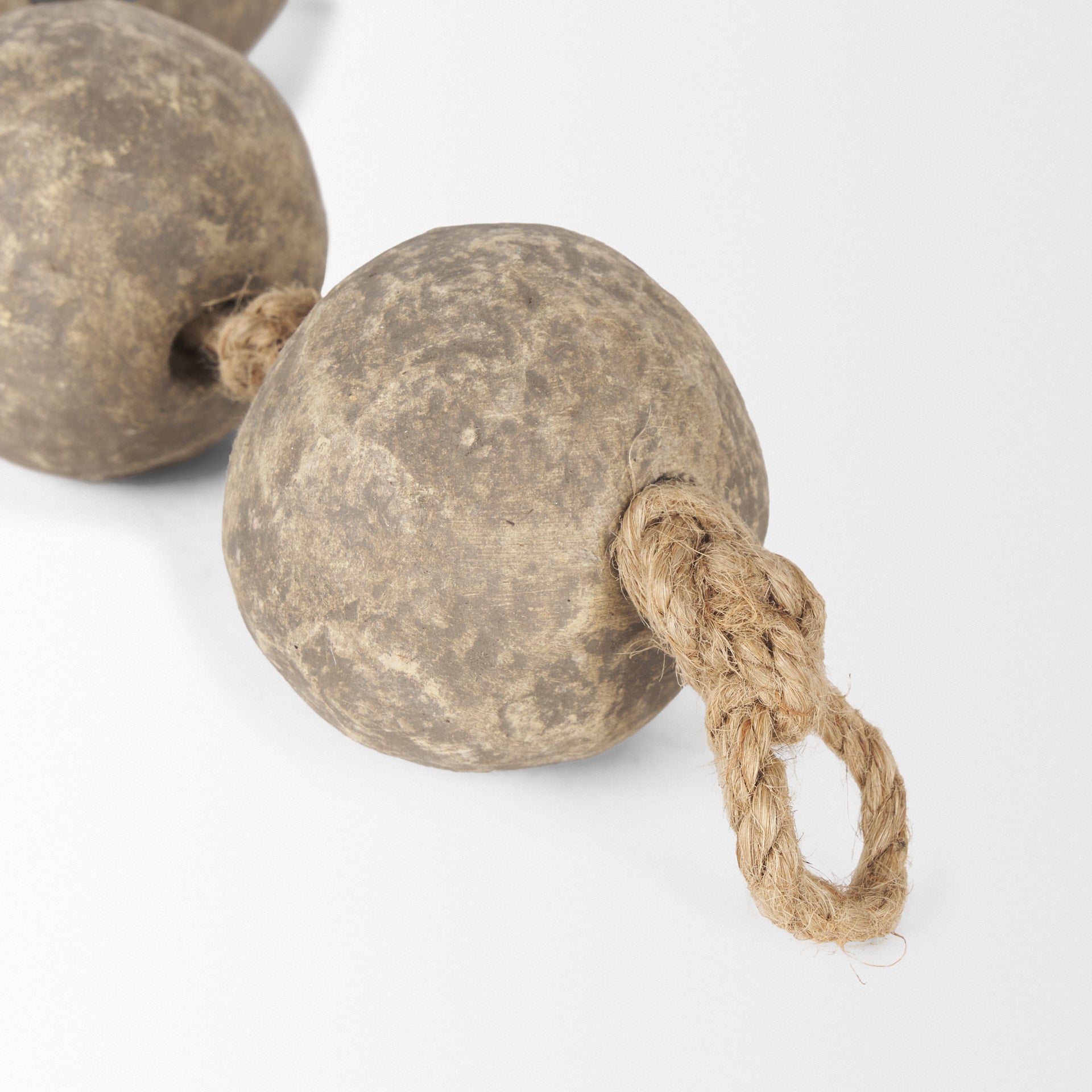 Varamala Dark Beige Paper Mache Sphere Garland - Central Designs
