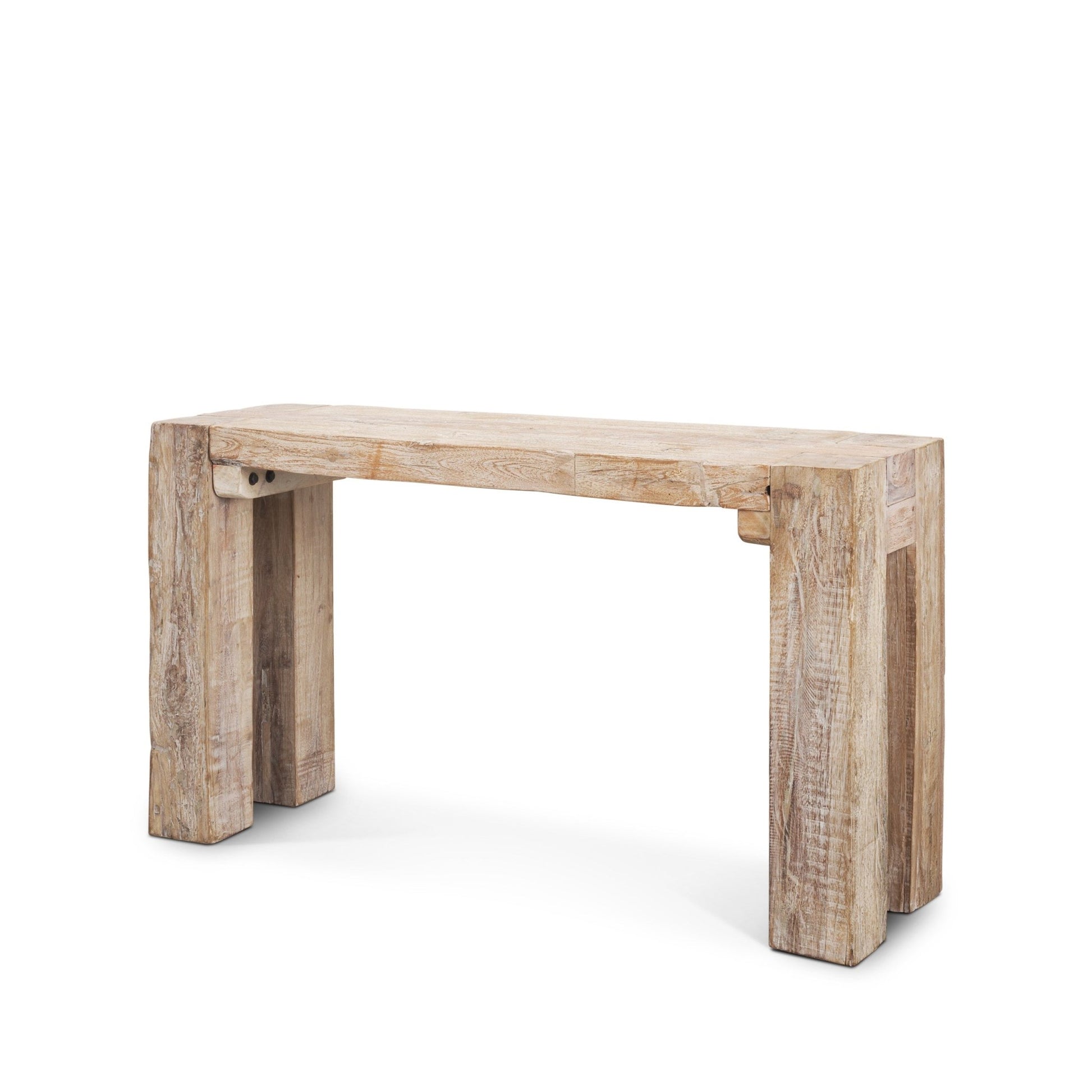 McArthur Whitewash Reclaimed Wood Console Table - Central Designs