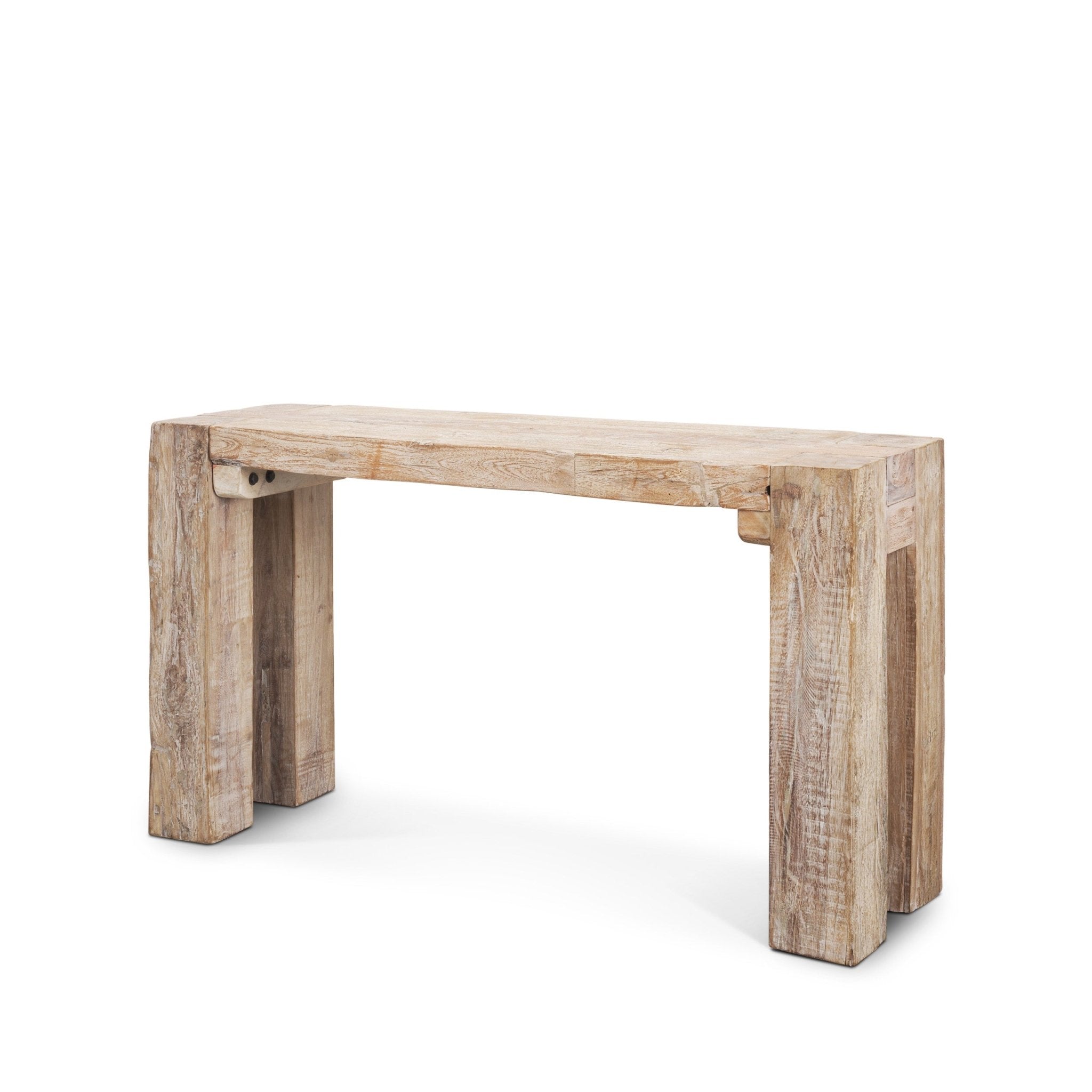 McArthur Whitewash Reclaimed Wood Console Table - Central Designs