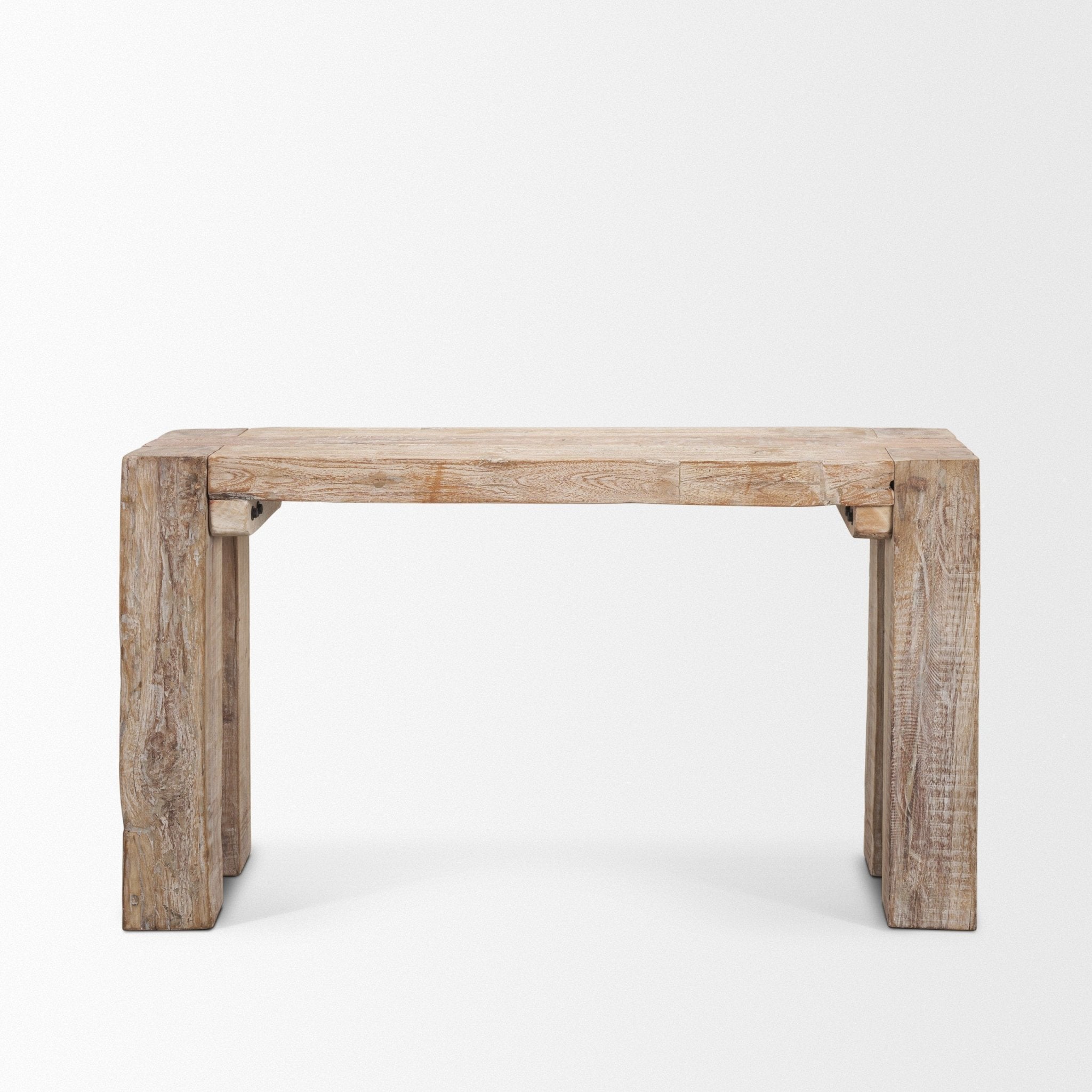 McArthur Whitewash Reclaimed Wood Console Table - Central Designs