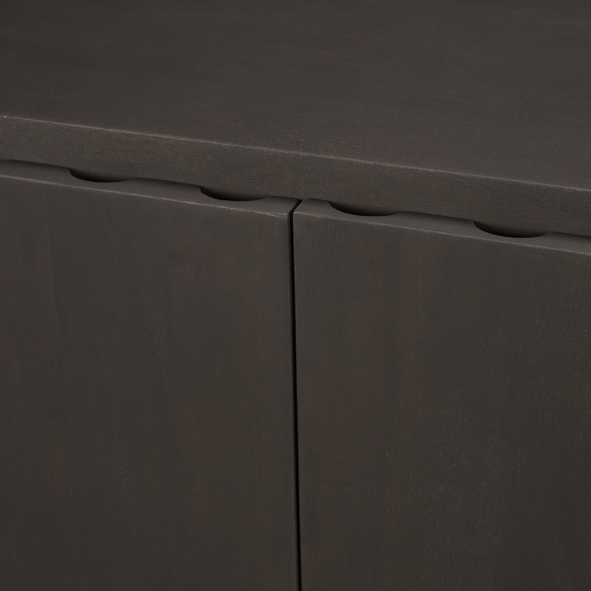 Wagner Dark Brown Wood w/ Arched Design Accent Cabinet - Central Designs