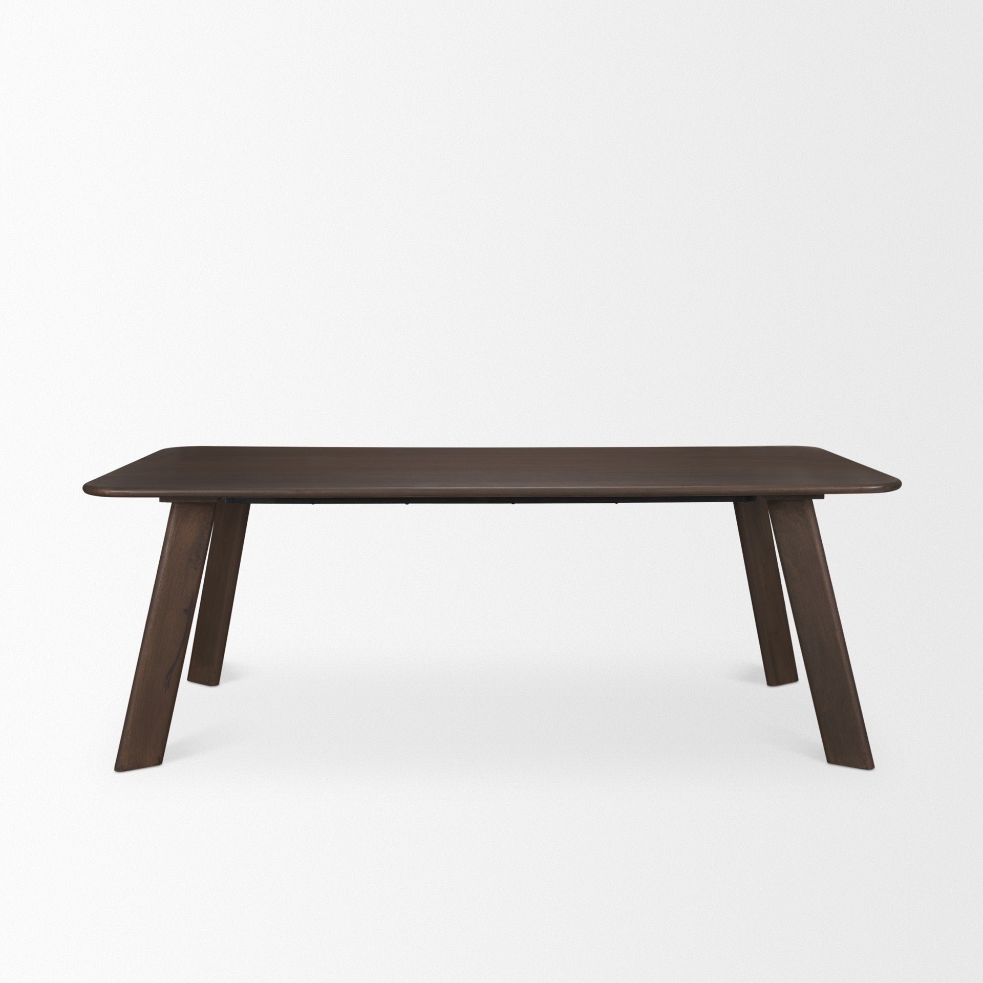 Welborn 84" Dark Brown Wood Rectangular Dining Table
